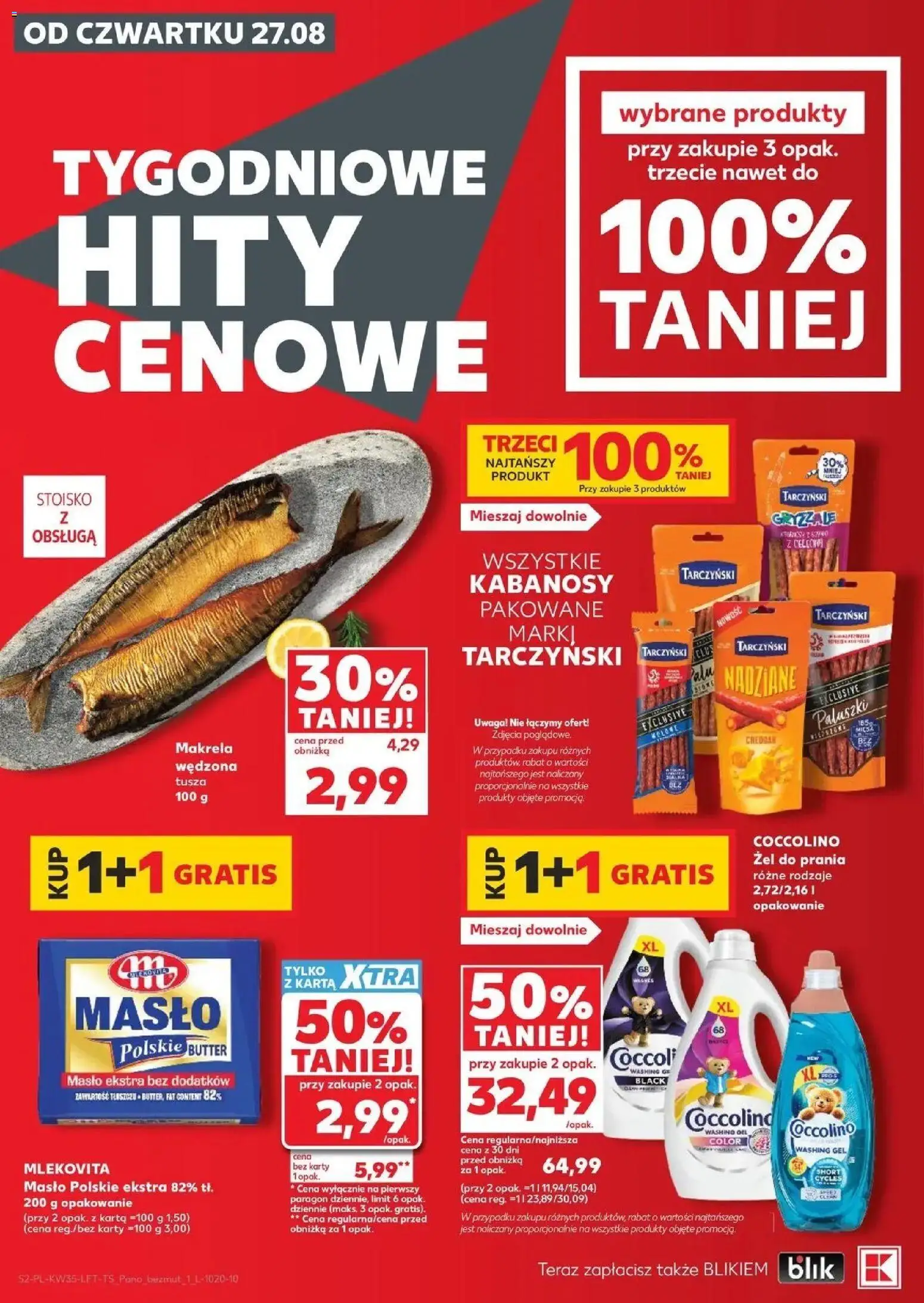 Kaufland gazetka od 27.08.2026 - od jutra PDF | Strona: 2 | Produkty: Masło Polskie, Makrela wędzona, Kabanosy, Masło