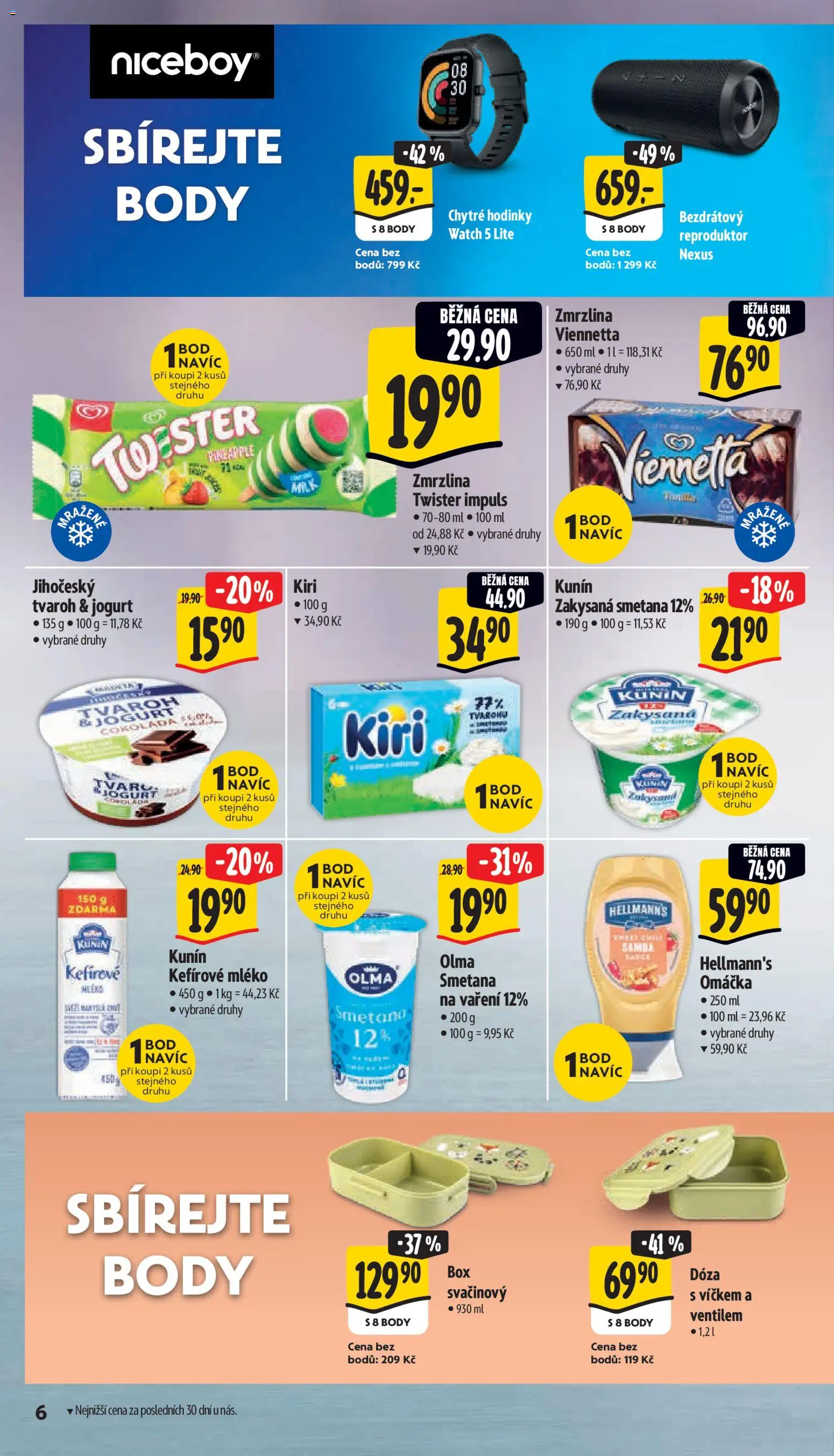Albert leták - Supermarket - Ostrava od 29.07.2026 | Strana: 18 | Produkty: Niceboy, Box, Viennetta, Lunch