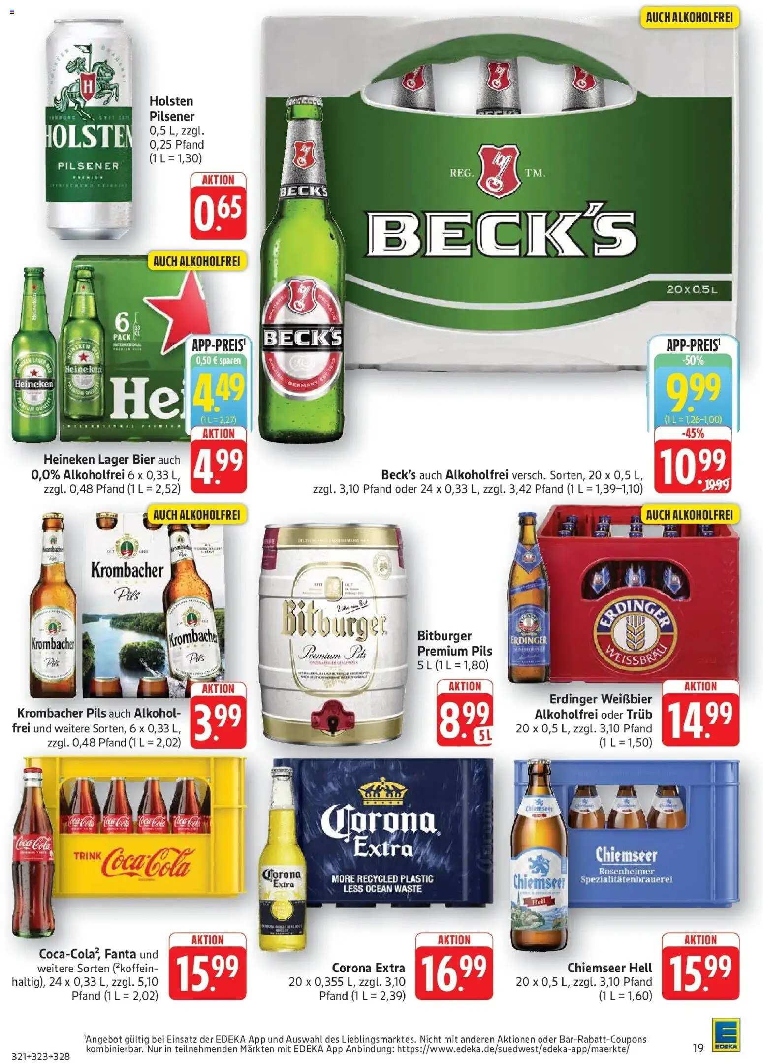 Edeka prospekt Pirmasens – gültig ab 08.06.2026 | Seite: 19 | Produkte: Bitburger, Fanta, Bier, Krombacher