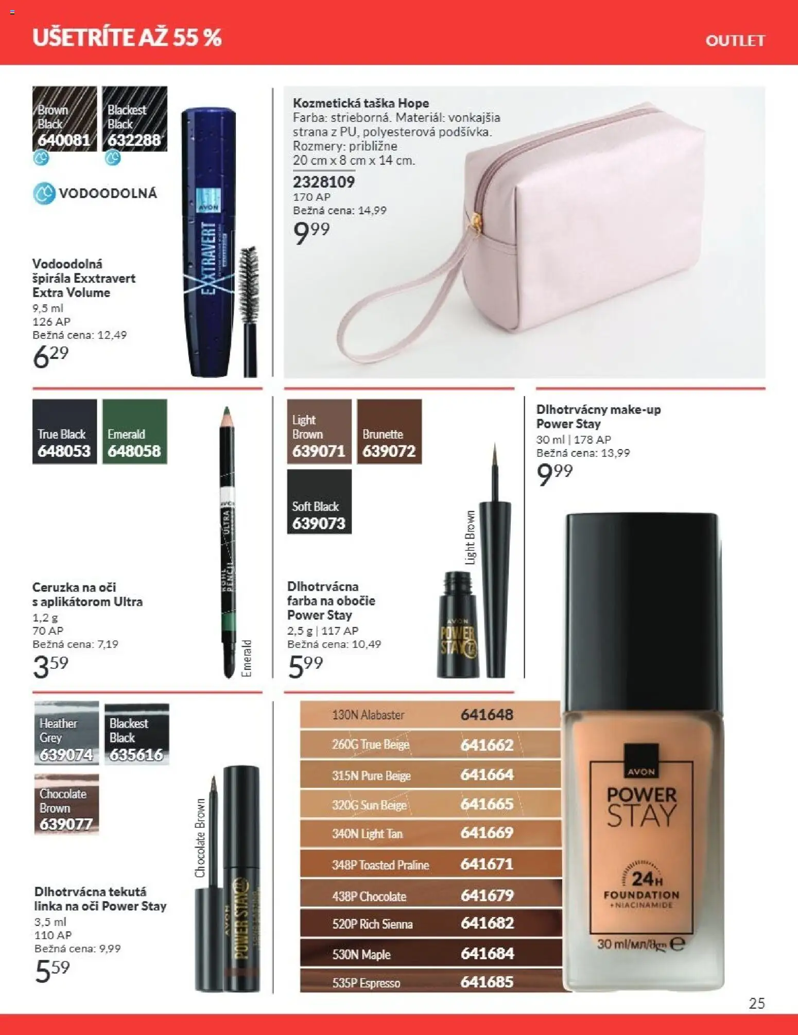 Nové Avon akcie – leták je platný od 01.07.2026 | Strana: 25 | Produkty: Ceruzka na oči, Ceruzka, Taška