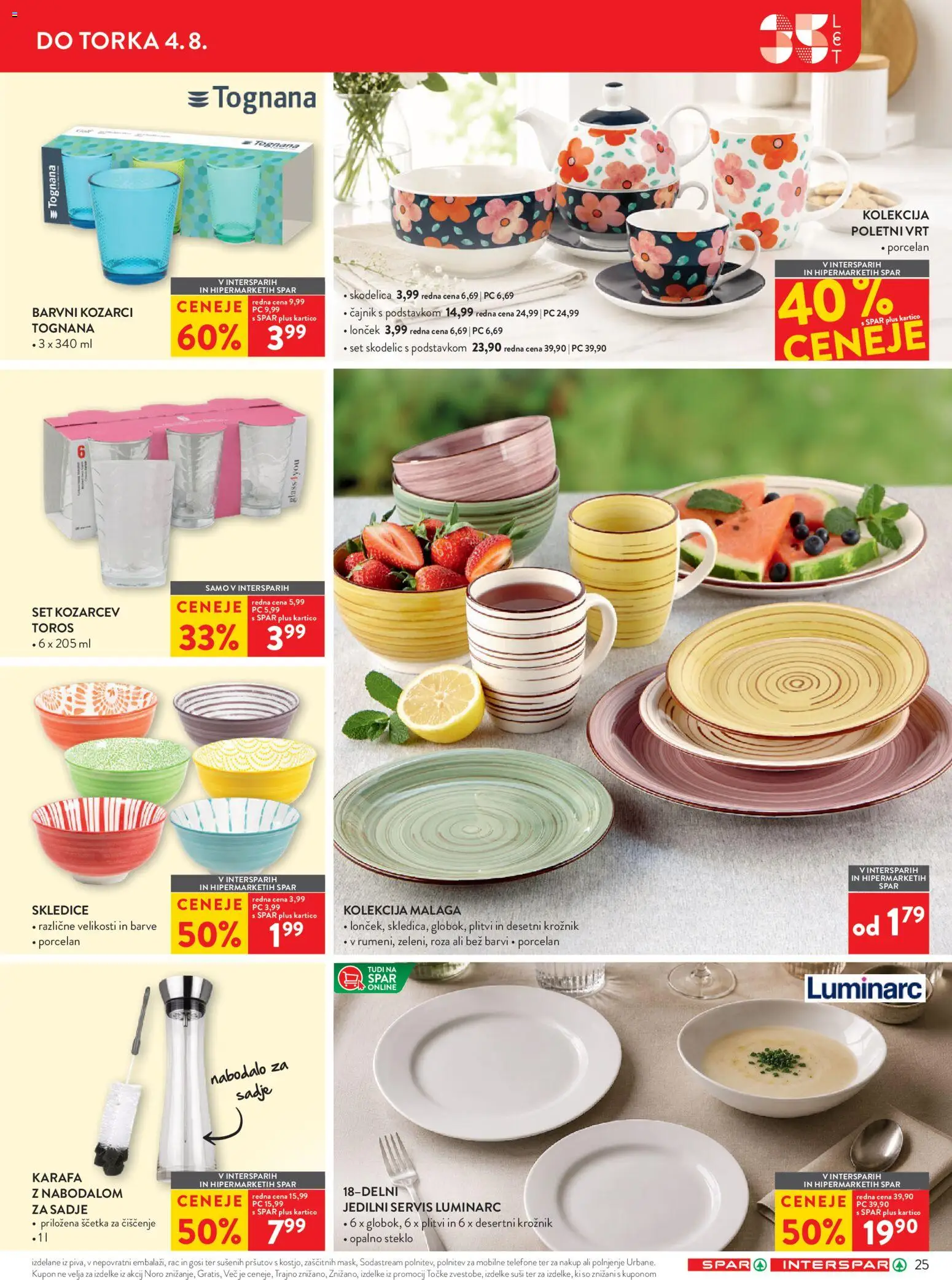 Novi Spar katalog ponudbe – veljaven od 22.07.2026 | Stran: 35 | Izdelki: Skodelica, Cajnik, Suši, Sadje