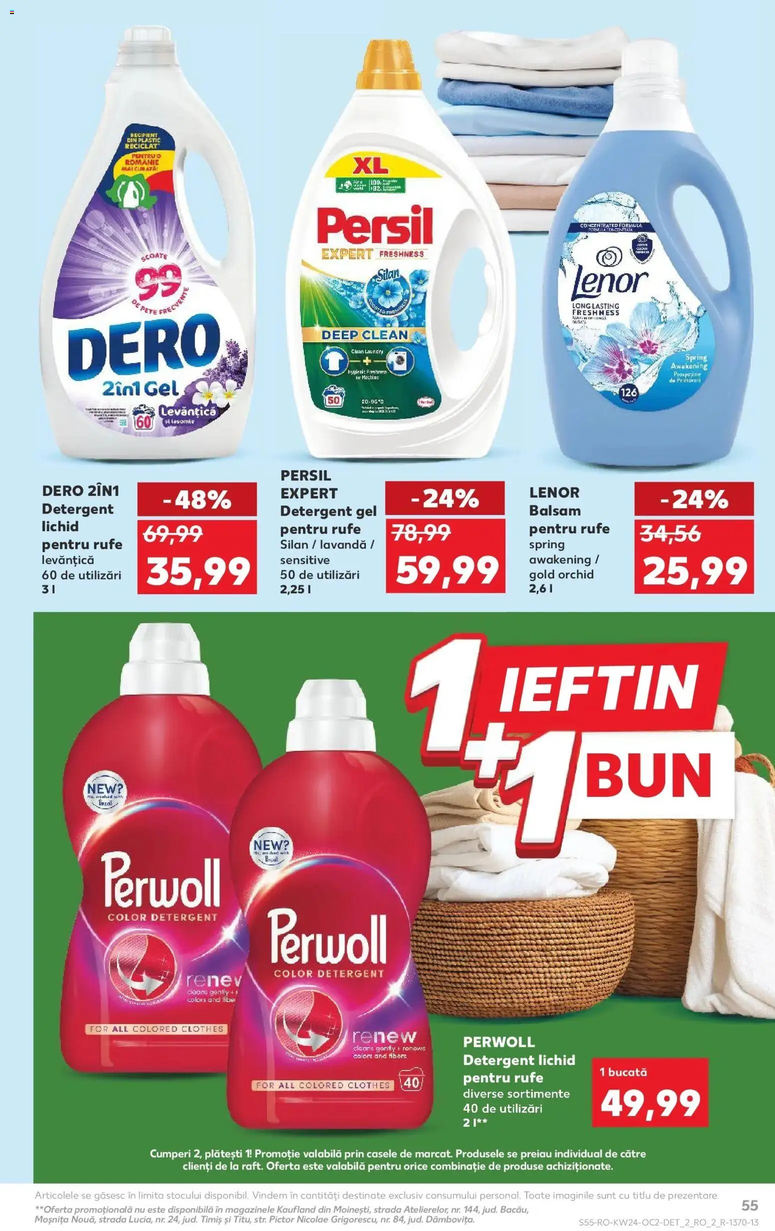 Noul catalog Kaufland – valabil de la 10.06.2026 | Pagină: 55 | Produse: Pomelo, Önlük, Yorgan, Detergent