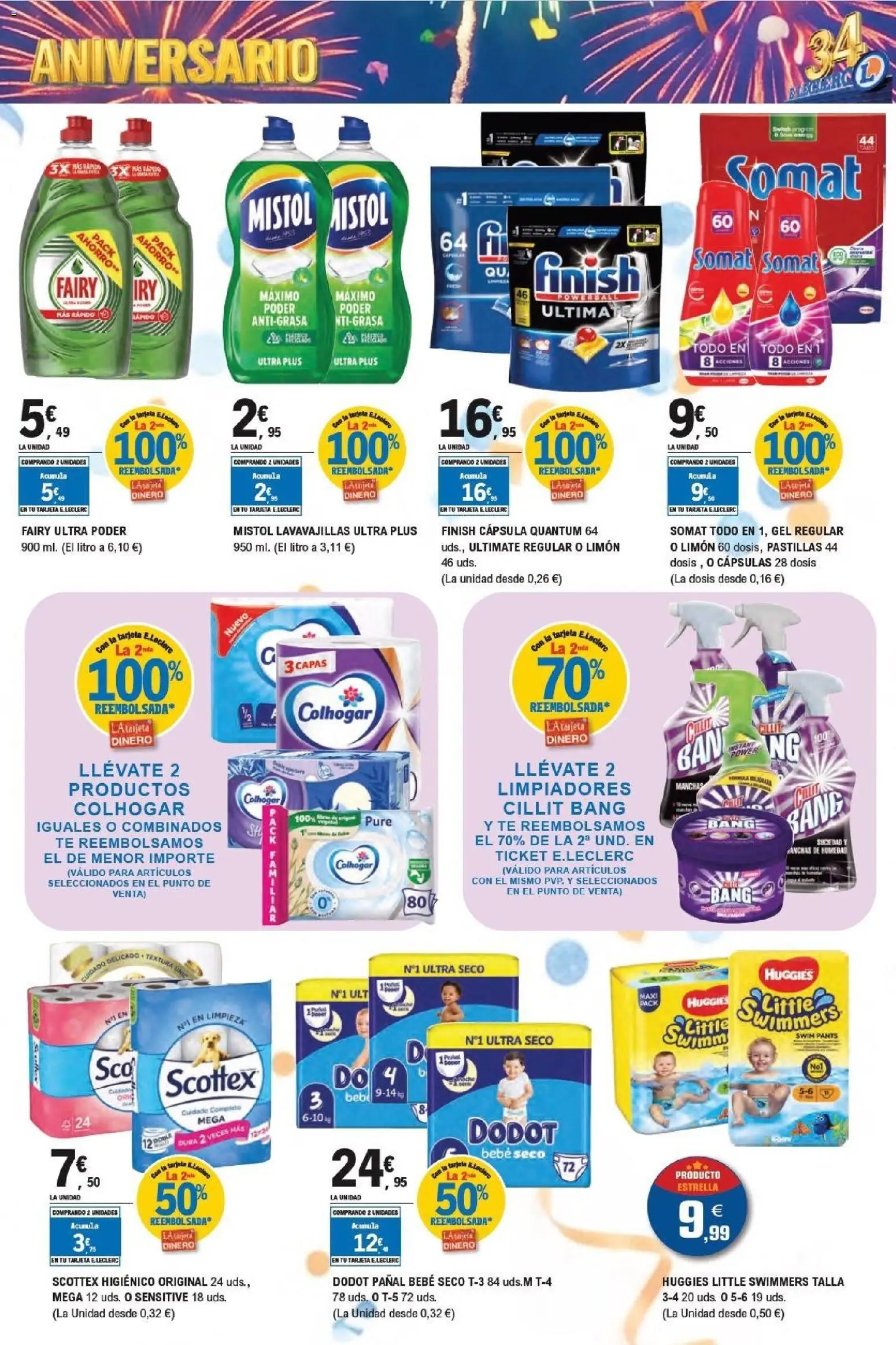E.Leclerc Aniversario │ válido desde el 13/07/2026 | Página: 27 | Productos: Té, Lavavajillas