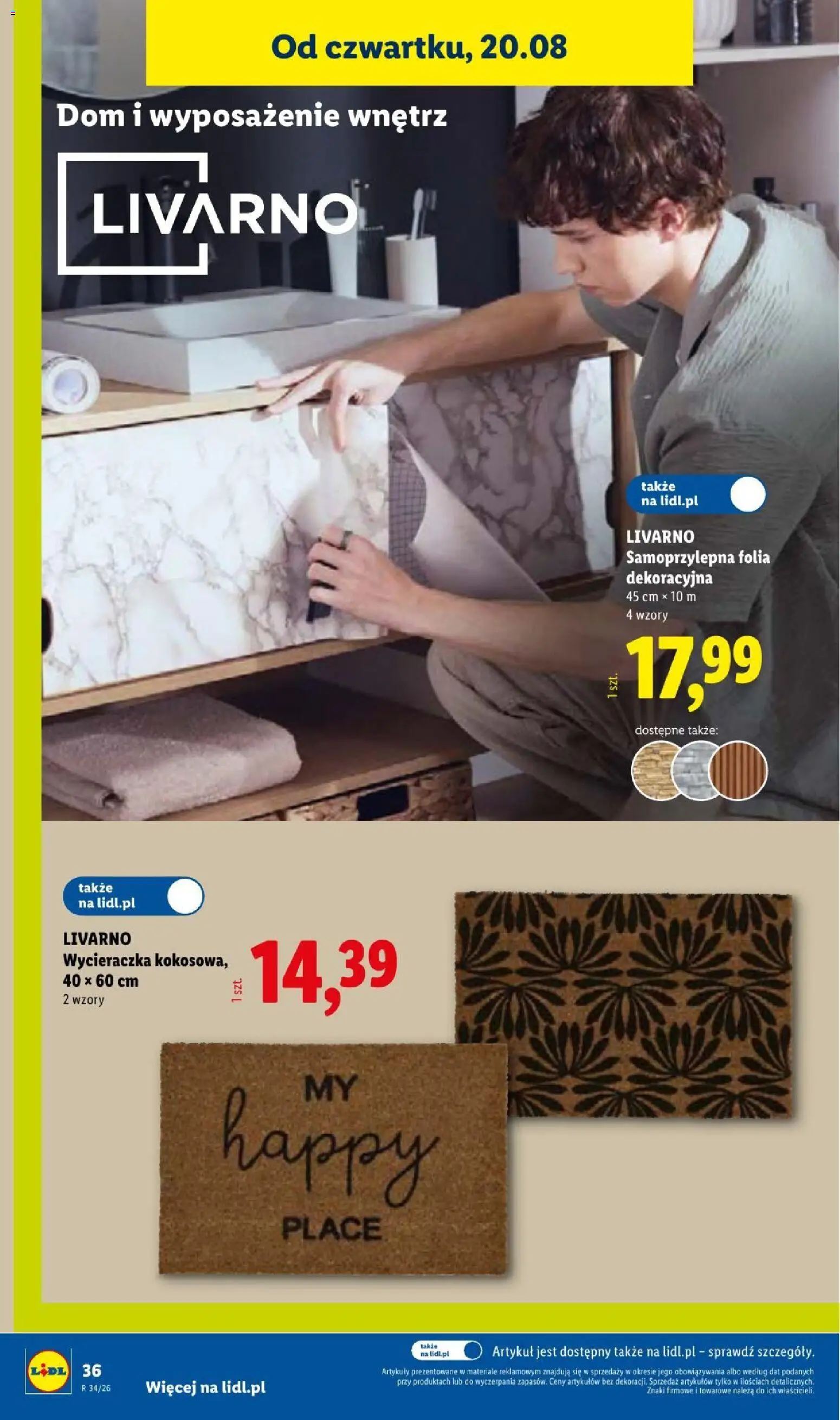Lidl gazetka od 17.08.2026 | Strona: 48 | Produkty: Wycieraczka, Folia