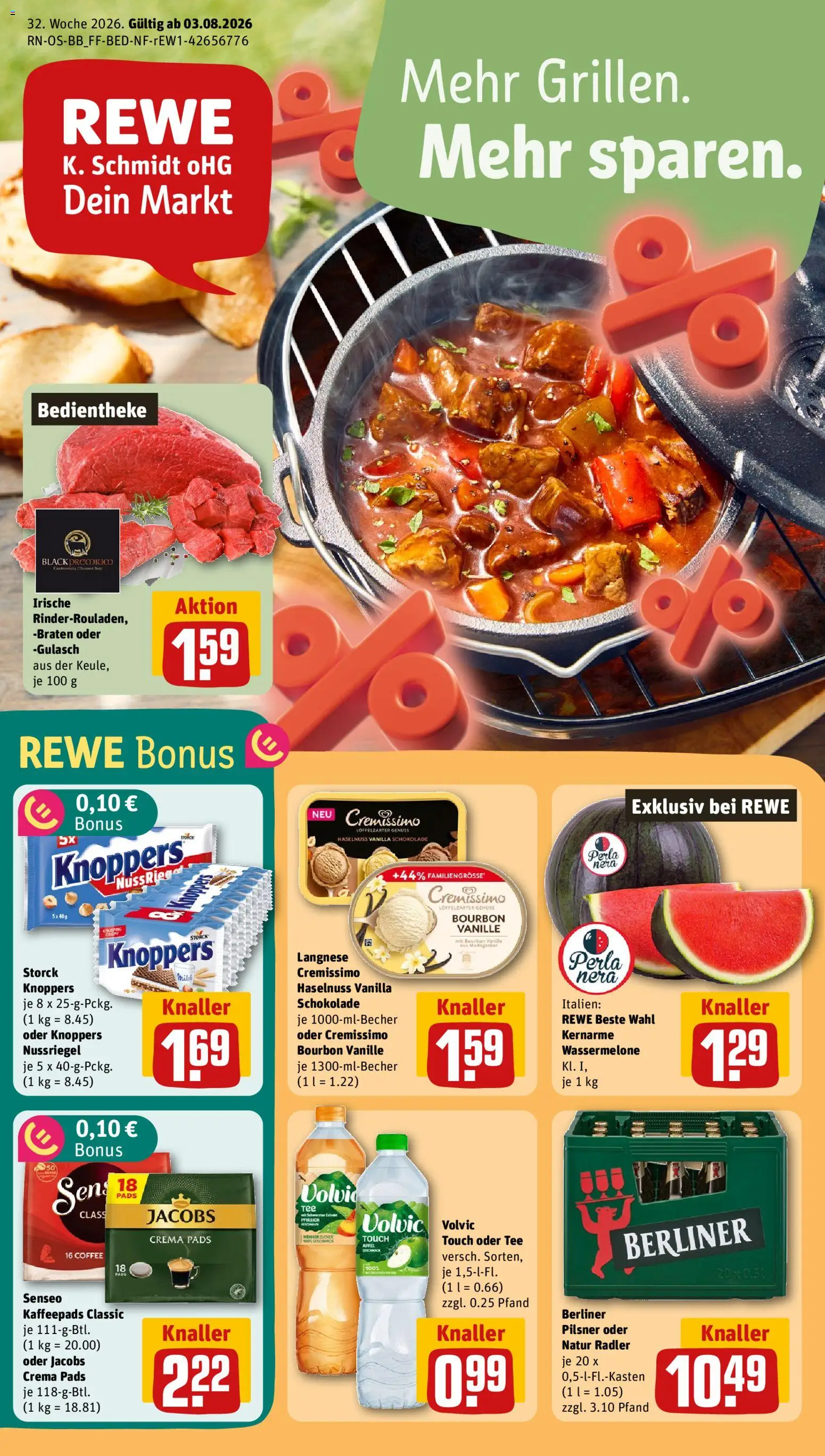 Rewe Prospekt – gültig ab 03.08.2026 | Seite: 1