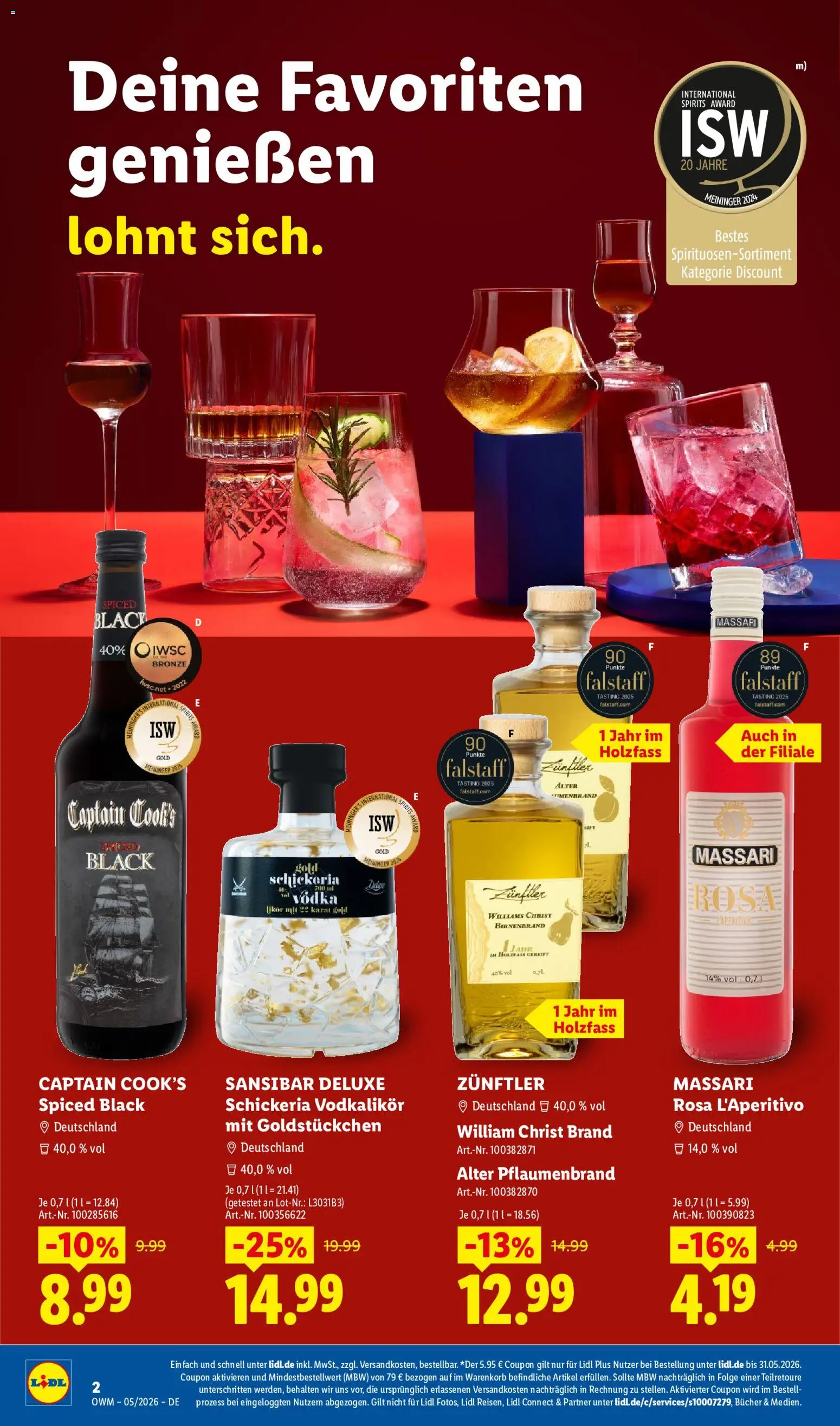 Lidl Prospekt – gültig ab 01.05.2026 | Seite: 2 | Produkte: Likör, Vodka