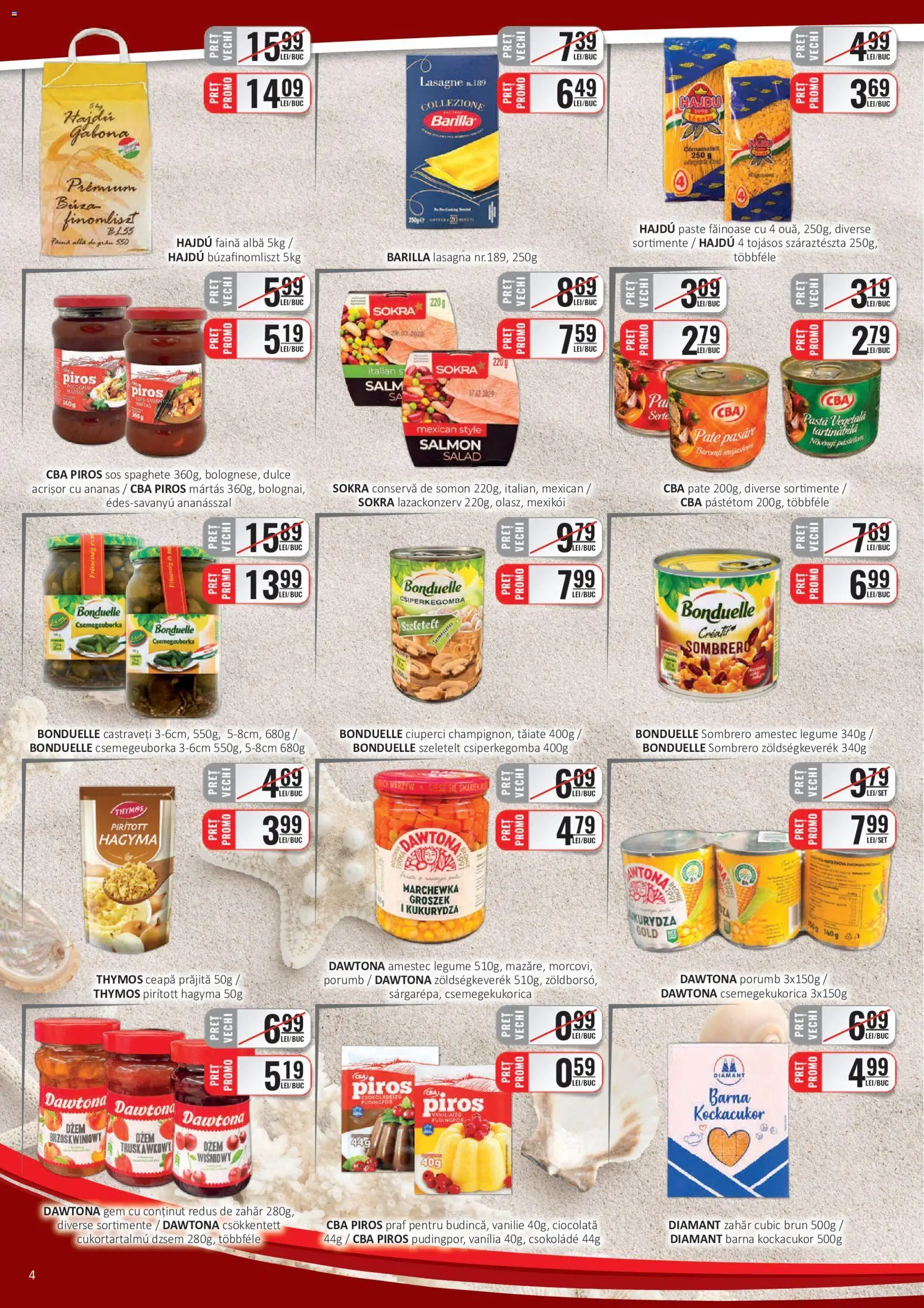 Noul catalog CBA – valabil de la 16.07.2026 | Pagină: 4 | Produse: Delgeç, Lasagna, Gem, Ciocolată