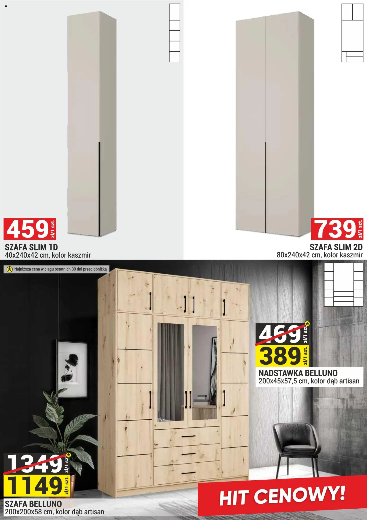Merkury Market gazetka - Meble, Wypoczynki, Materace od 01.09.2026 | Strona: 34 | Produkty: Szafa