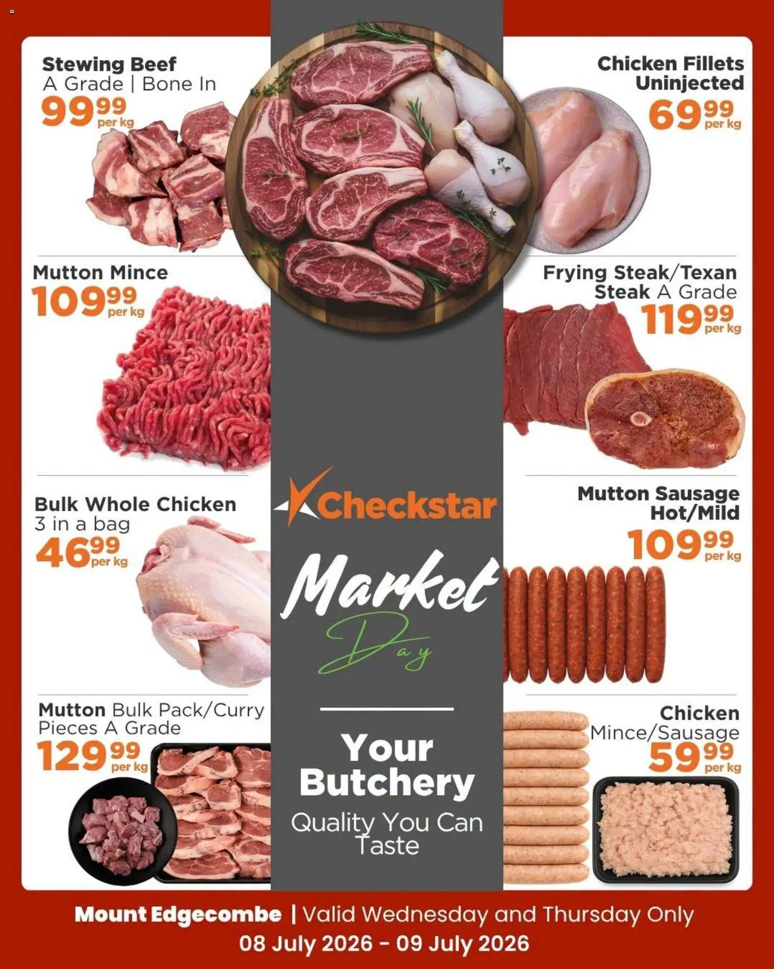 New Check Star catalogue – valid from 08/07/2026 | Page: 6 | Products: Steak, Chicken, Beef, Sausage