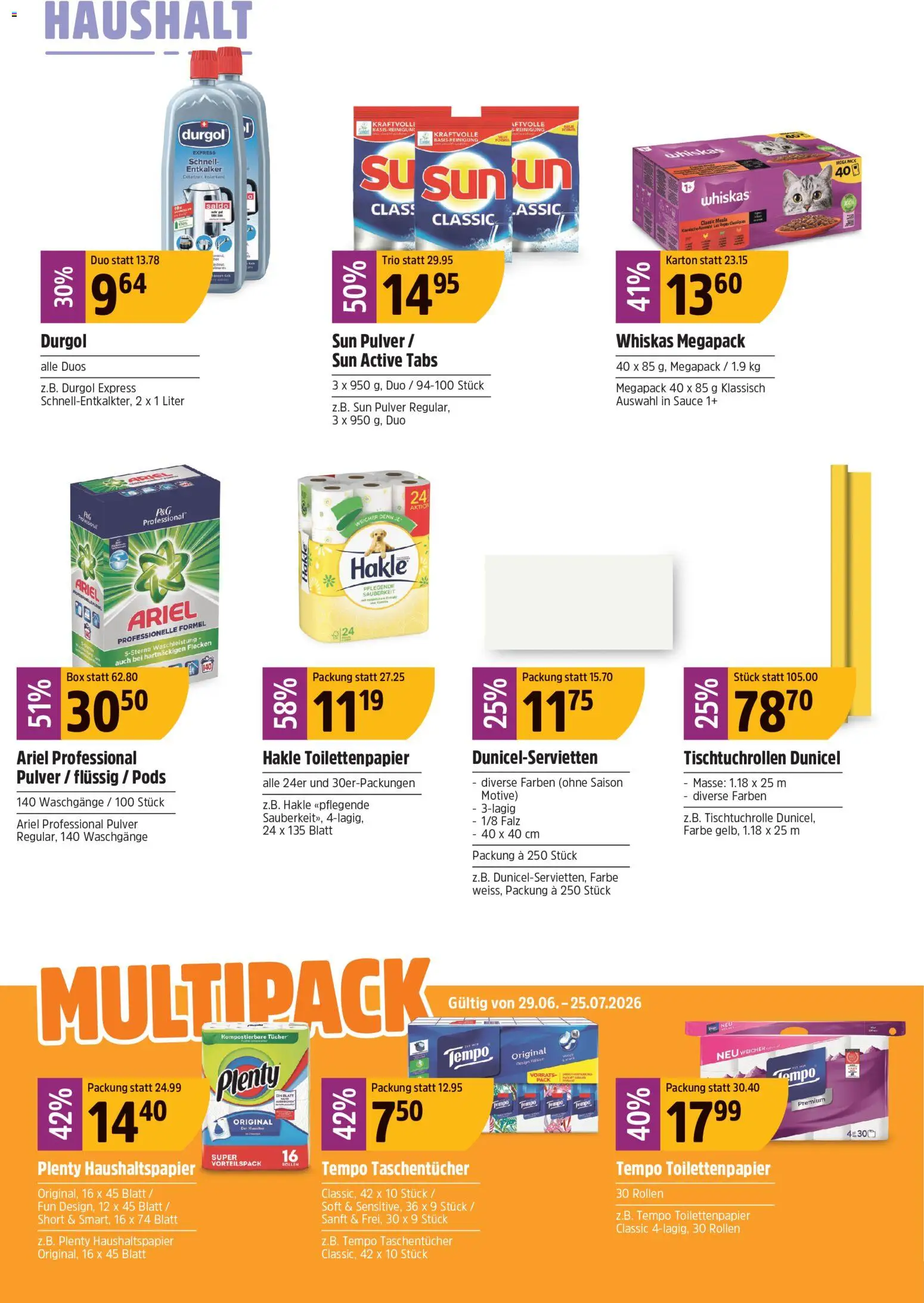 TopCC aktionen – gültig ab 13.07.2026 | Seite: 22 | Produkte: Box, Pulver, Toilettenpapier