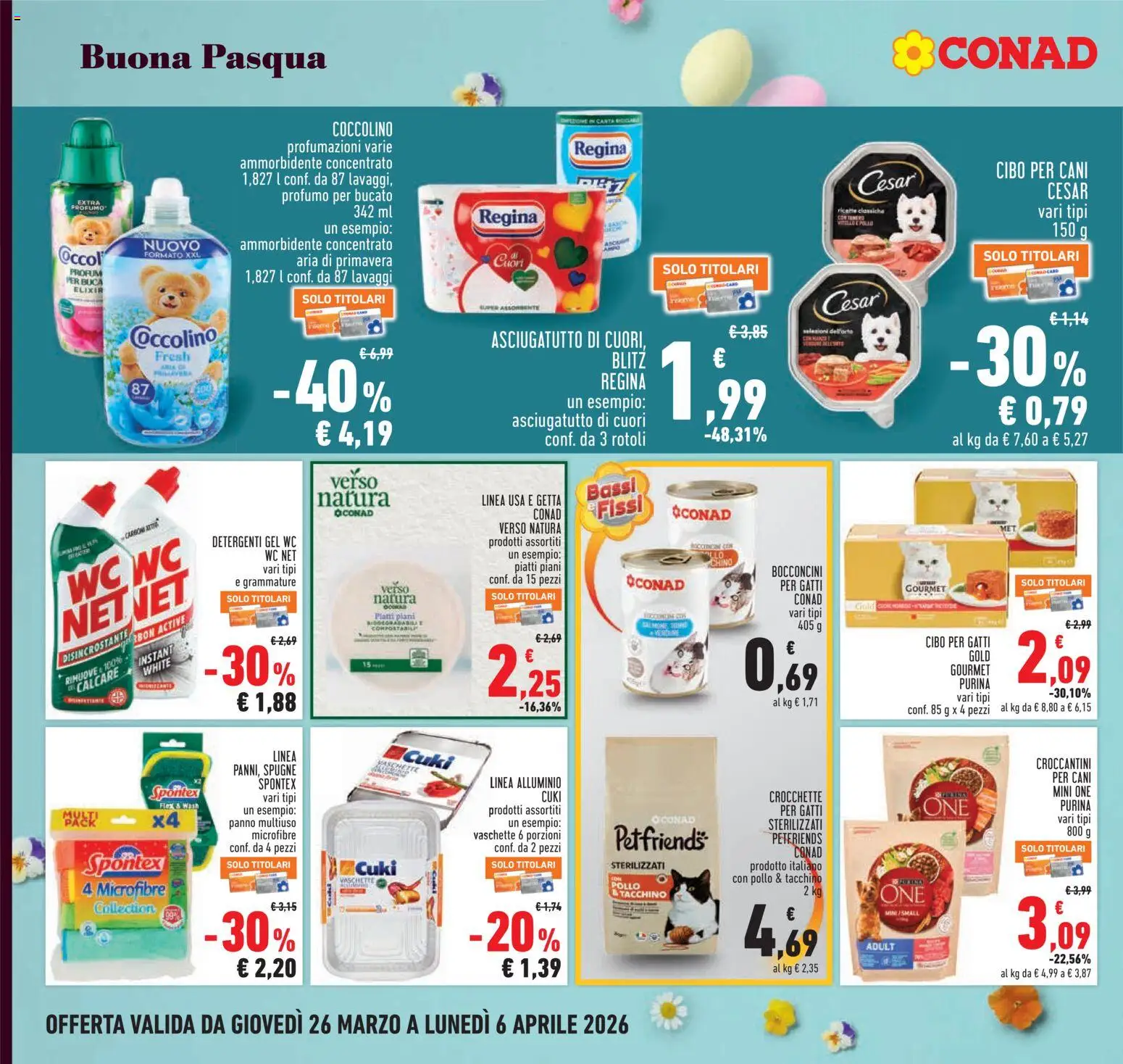 Volantino Conad del 26.03.2026 | Pagina: 22 | Prodotti: Pollo, Asciugatutto, WC, Vaschette