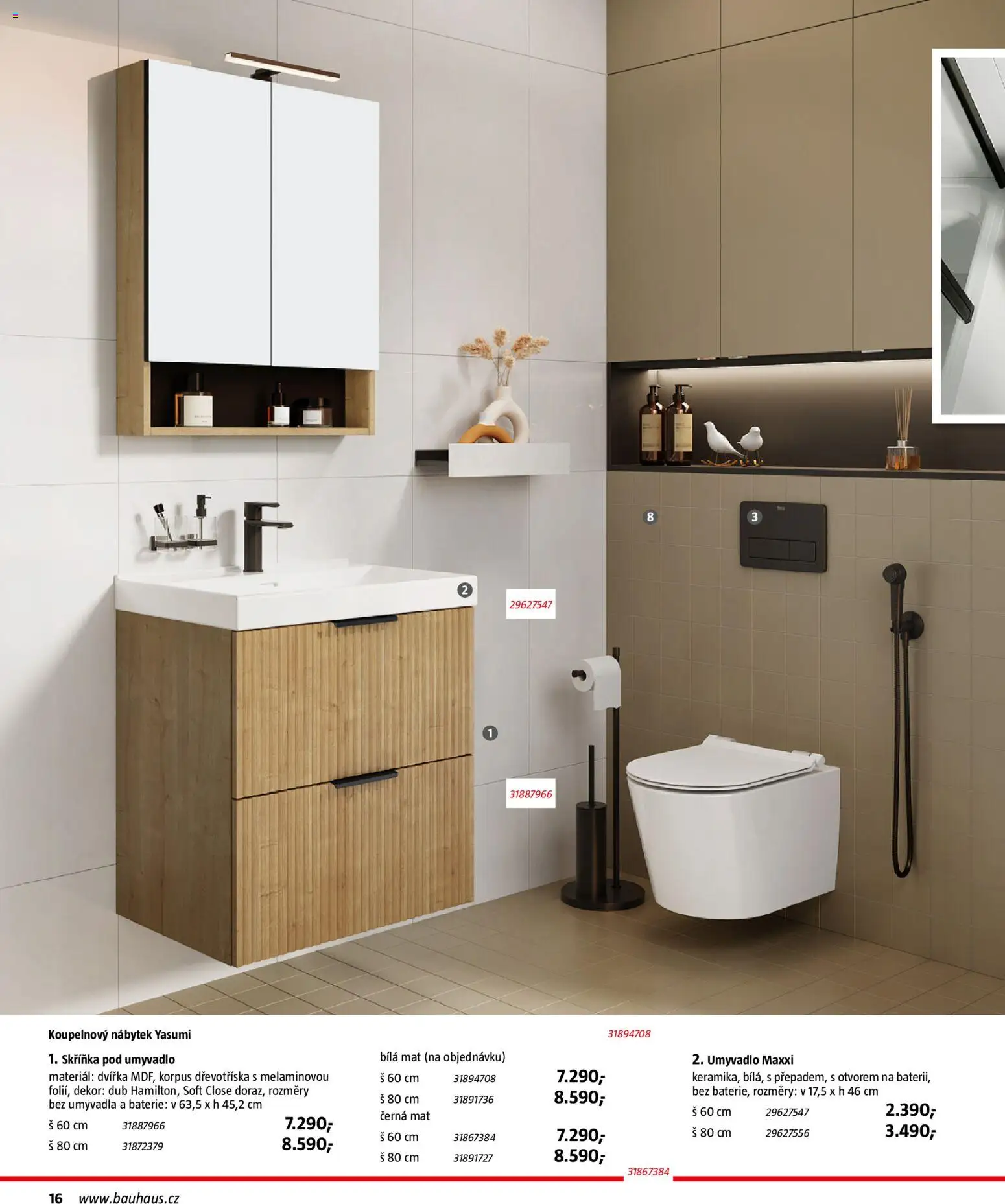 Katalog Sanita od 29.09.2026 | Strana: 16 | Produkty: Koupelnový nábytek, Nábytek, Skříňka, Baterie