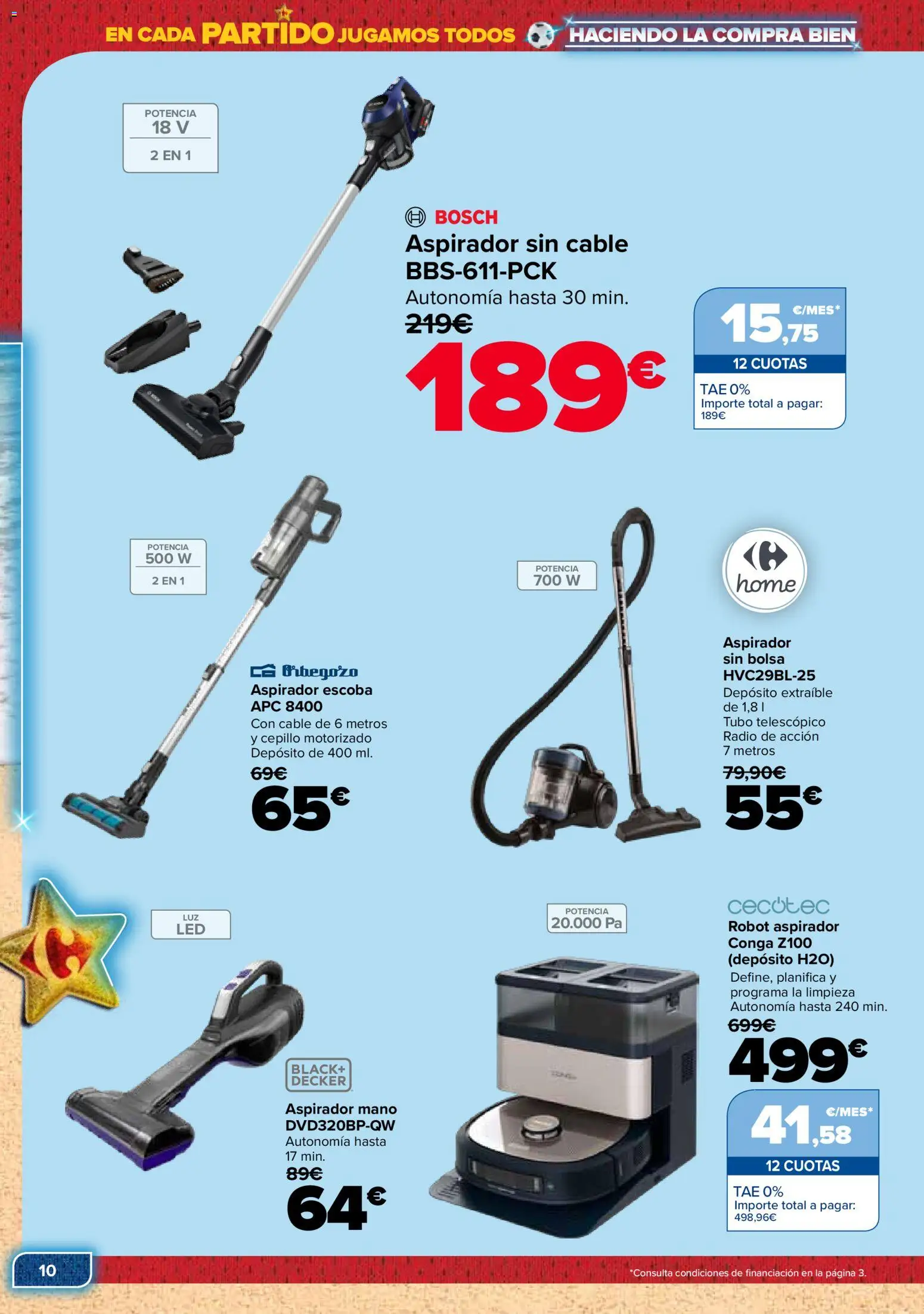 Carrefour Electroverano │ válido desde el 09.06.2026 | Página: 10 | Productos: Cepillo, Cable, Bolsa, Robot