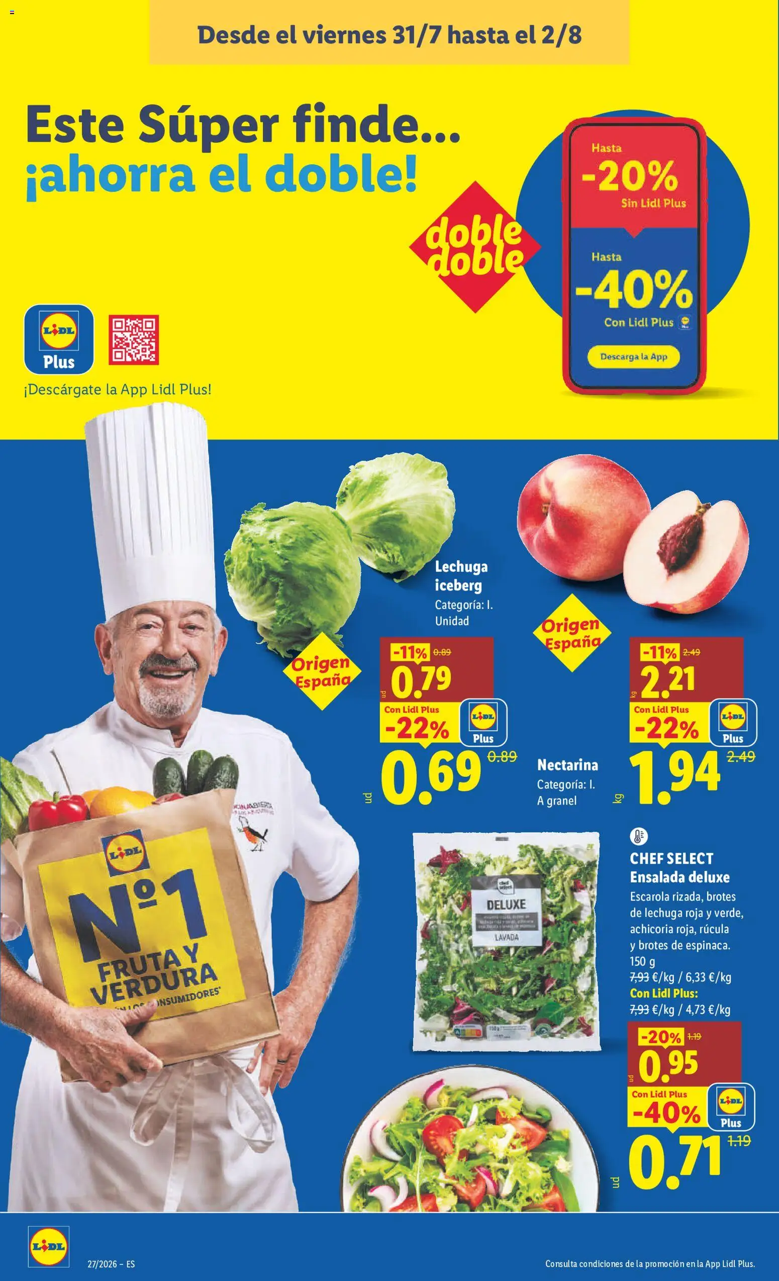 Lidl folleto │ válido desde el 27/07/2026 | Página: 18 | Productos: Espinaca, Ensalada