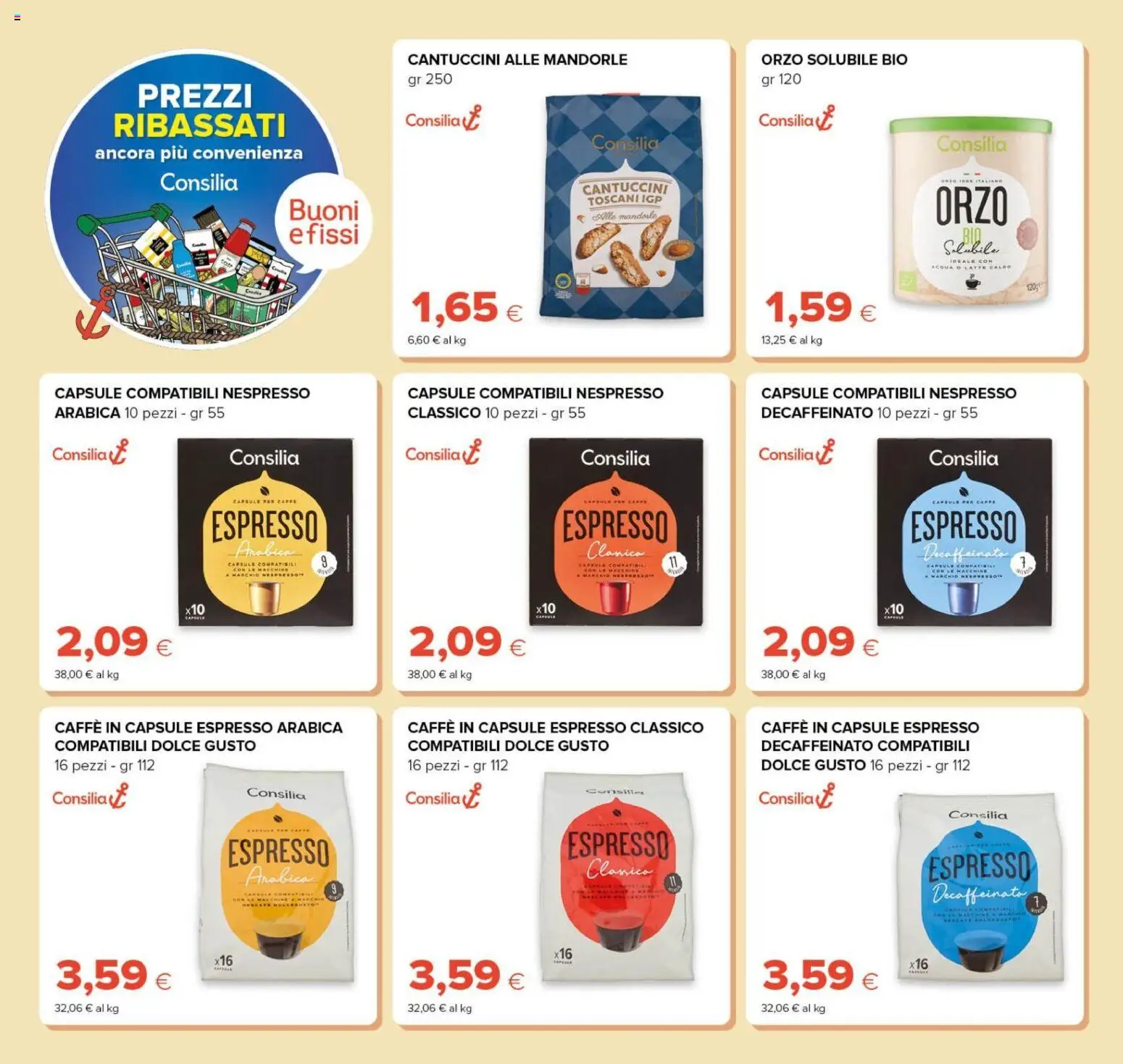 Volantino Tigre del 21/10/2026 | Pagina: 22 | Prodotti: Caffè, Latte, Mandorle, Caffe in capsule