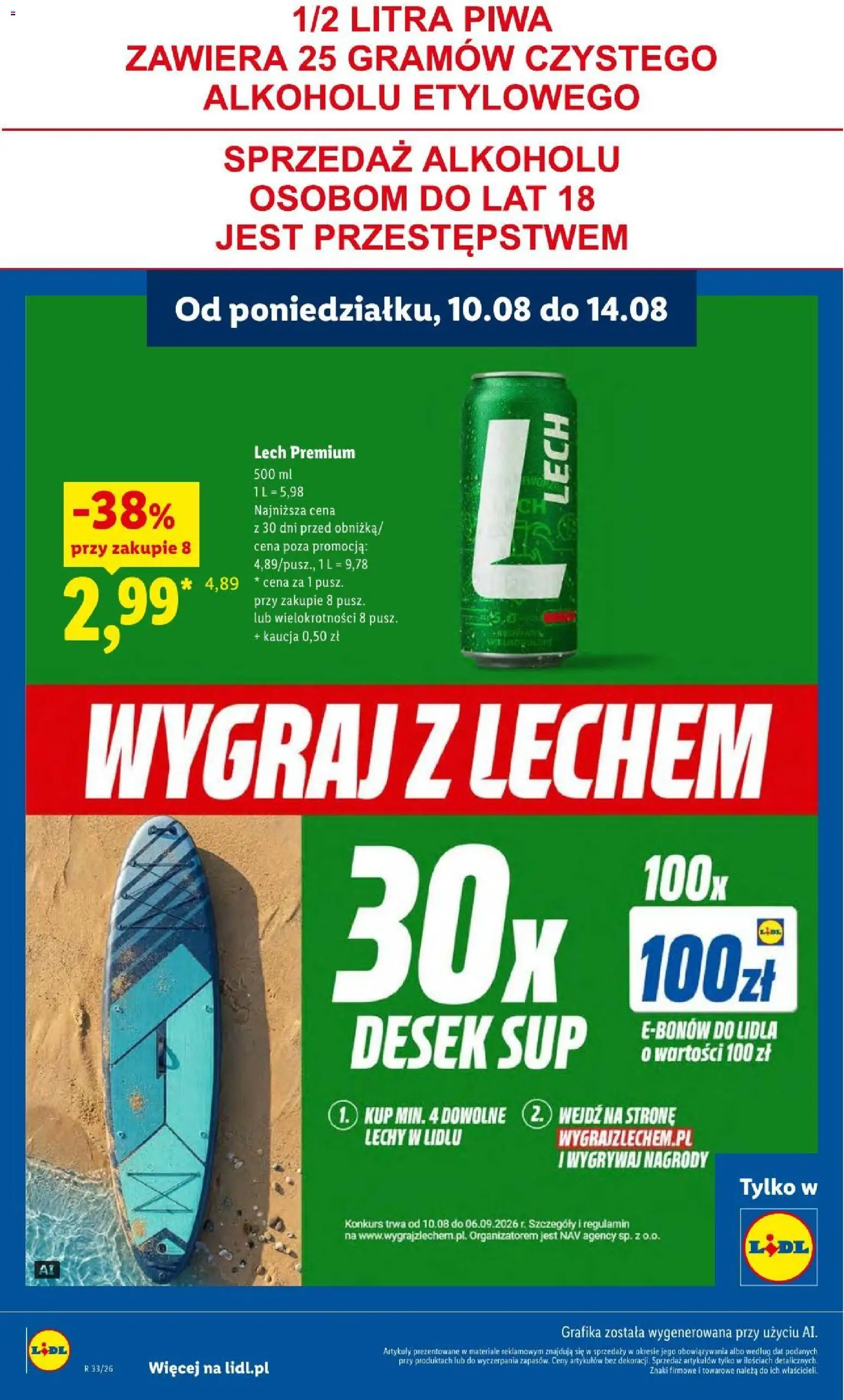 Lidl gazetka od 12.08.2026 | Strona: 74 | Produkty: Lech