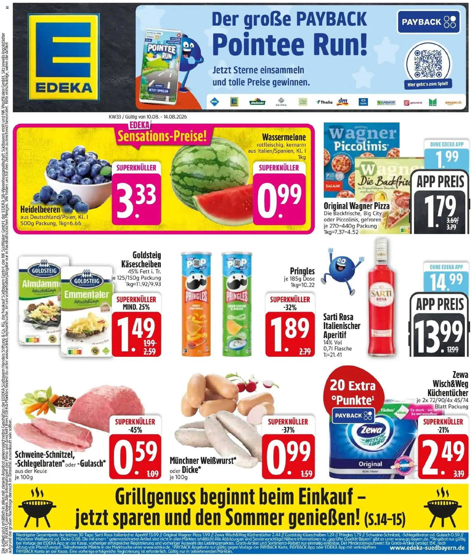 Edeka Prospekt München (ab 10.08.2026) » Angebote Online | Seite: 3 | Produkte: Gulasch, Salami, Pizza, Reis