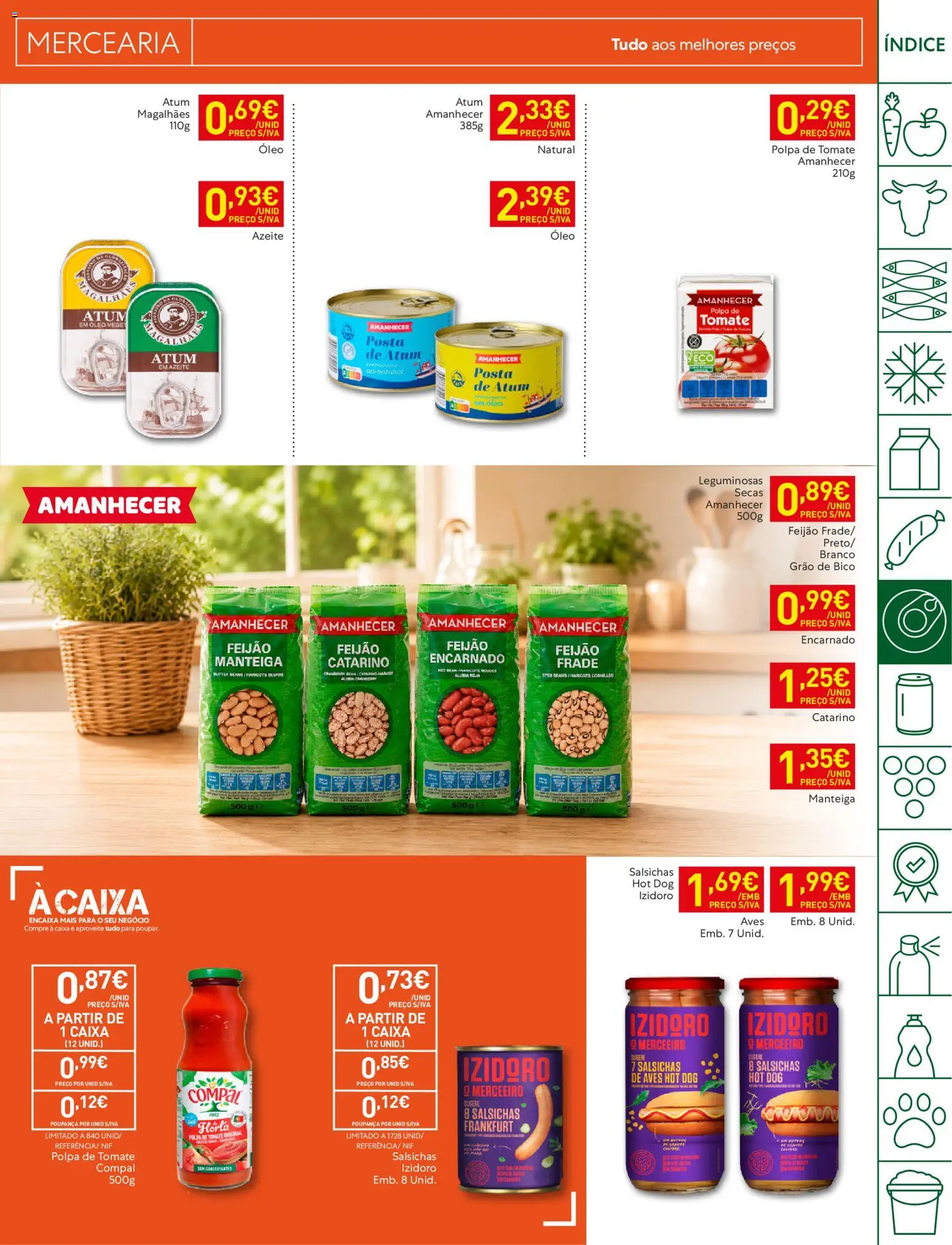 Recheio folheto Madeira │ válido de 29/09/2026 | Página: 13 | Produtos: Leguminosas, Mercearia, Manteiga, Salsichas