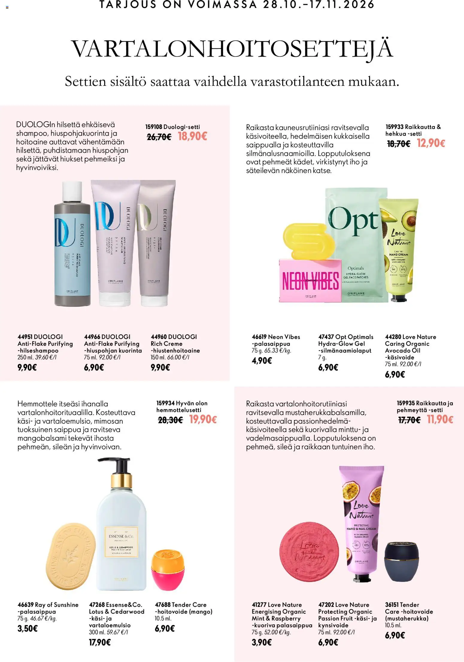 Oriflame Jakson 15 parhaat tarjoukset – voimassa 28/10/2026 alkaen | Sivu: 8 | Tuotteet: Mango, Käsivoide, Lotus, Passionhedelmä