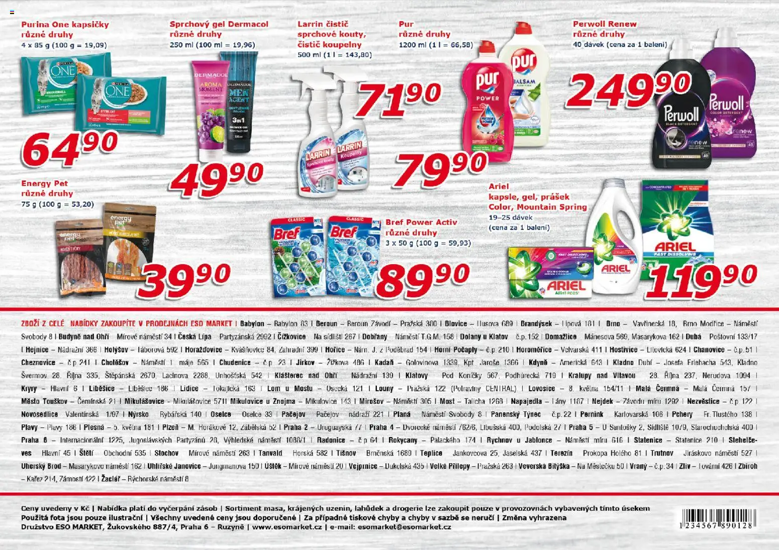 Eso market leták od 27.05.2026 | Strana: 8 | Produkty: Mošt, Purina one, Ariel, Drogerie