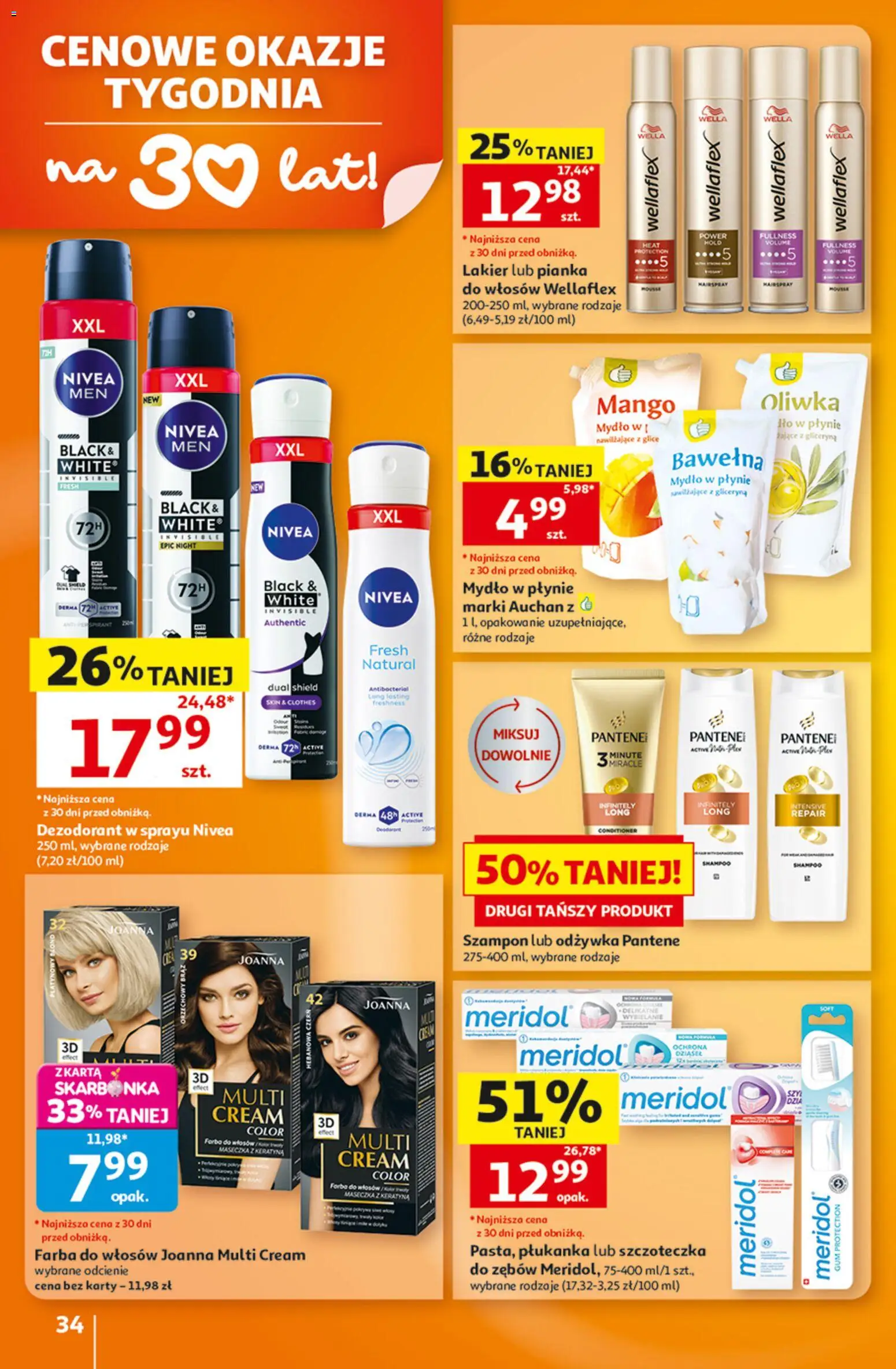 Auchan gazetka - Hipermarket od 08.10.2026 | Strona: 34 | Produkty: Mango, Mydło w płynie, Gliceryna, Mydło