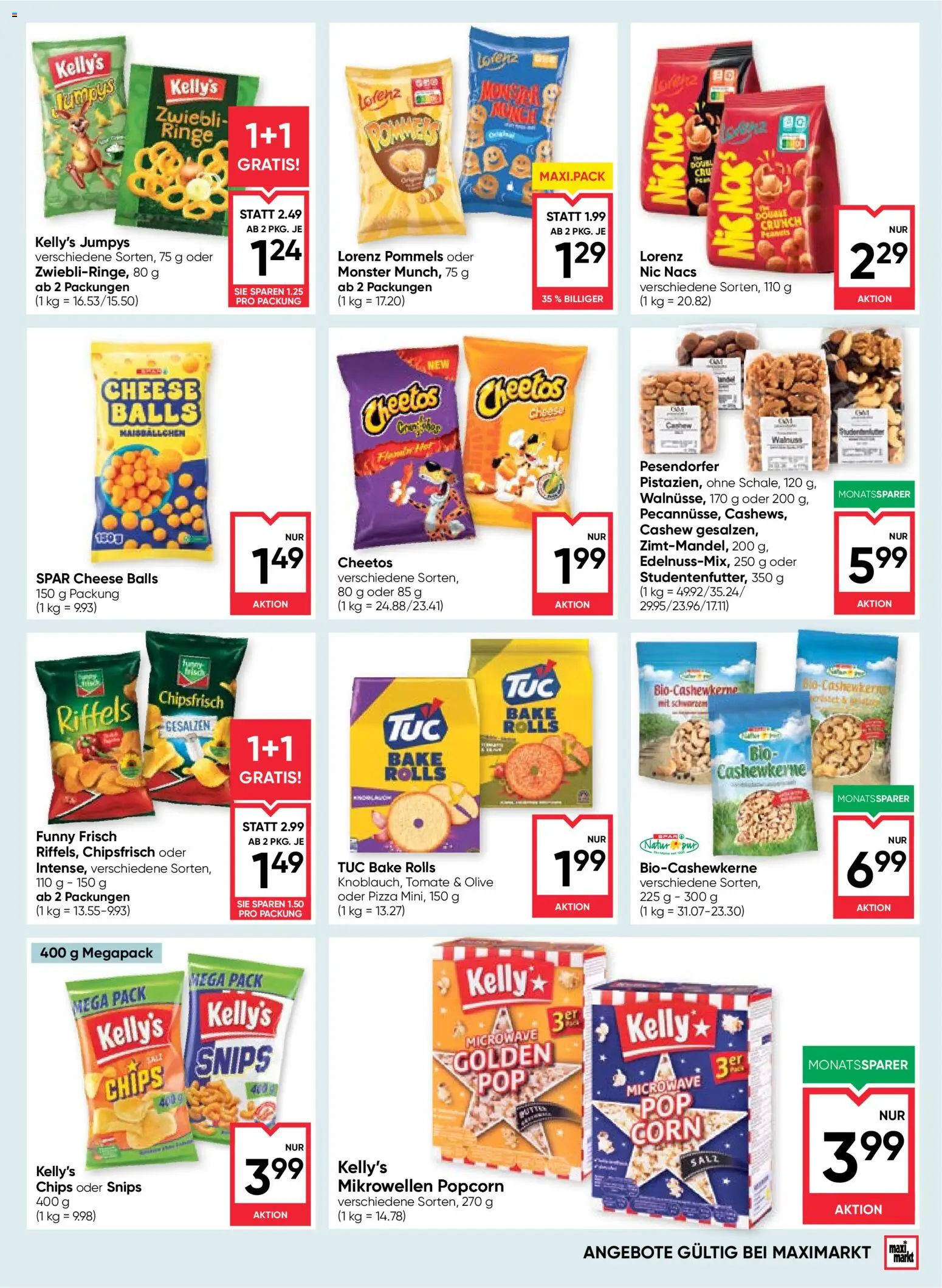 Maximarkt Flugblatt gültig ab 27.08.2026 | Seite: 11 | Produkte: Chips, Salz, Pizza
