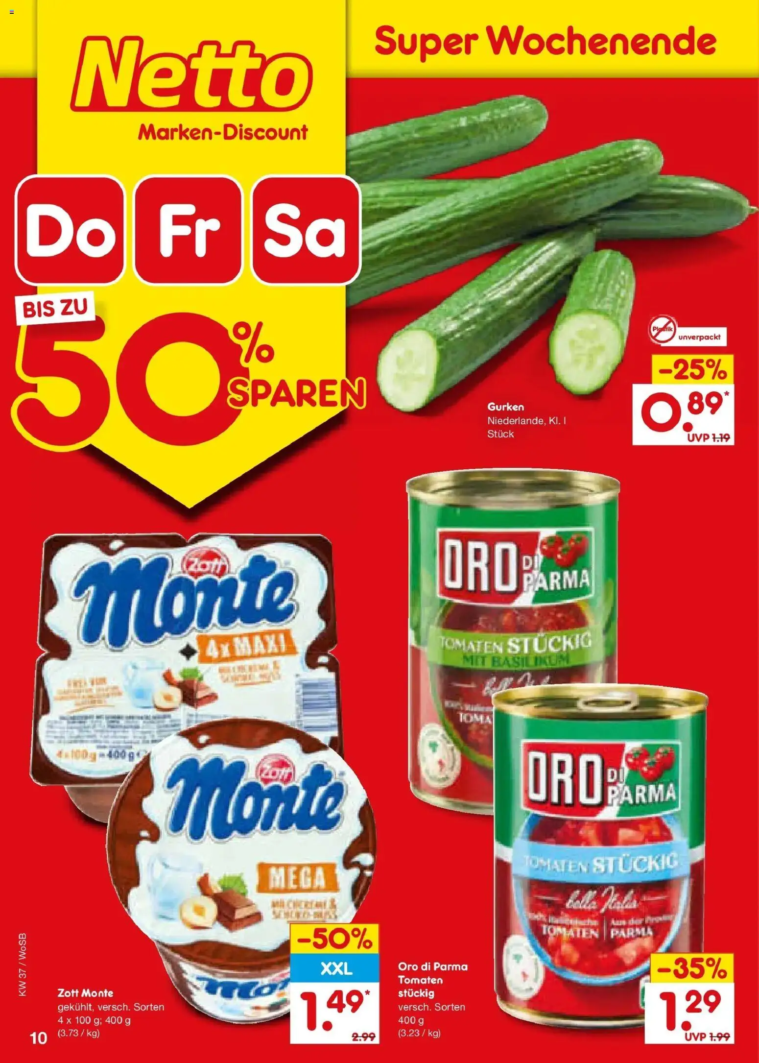 Netto Marken-Discount Prospekt Ludwigshafen-Edigheim – gültig ab 07.09.2026 | Seite: 50 | Produkte: Tomaten, Oro di parma, Gurken