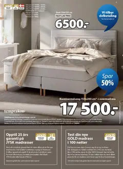 Forhåndsvisning av JYSK kundeavis gyldig fra 21/09/2026 | Side: 19 | Produkter: Lever, Overmadrass, Madrass, Sengegavl