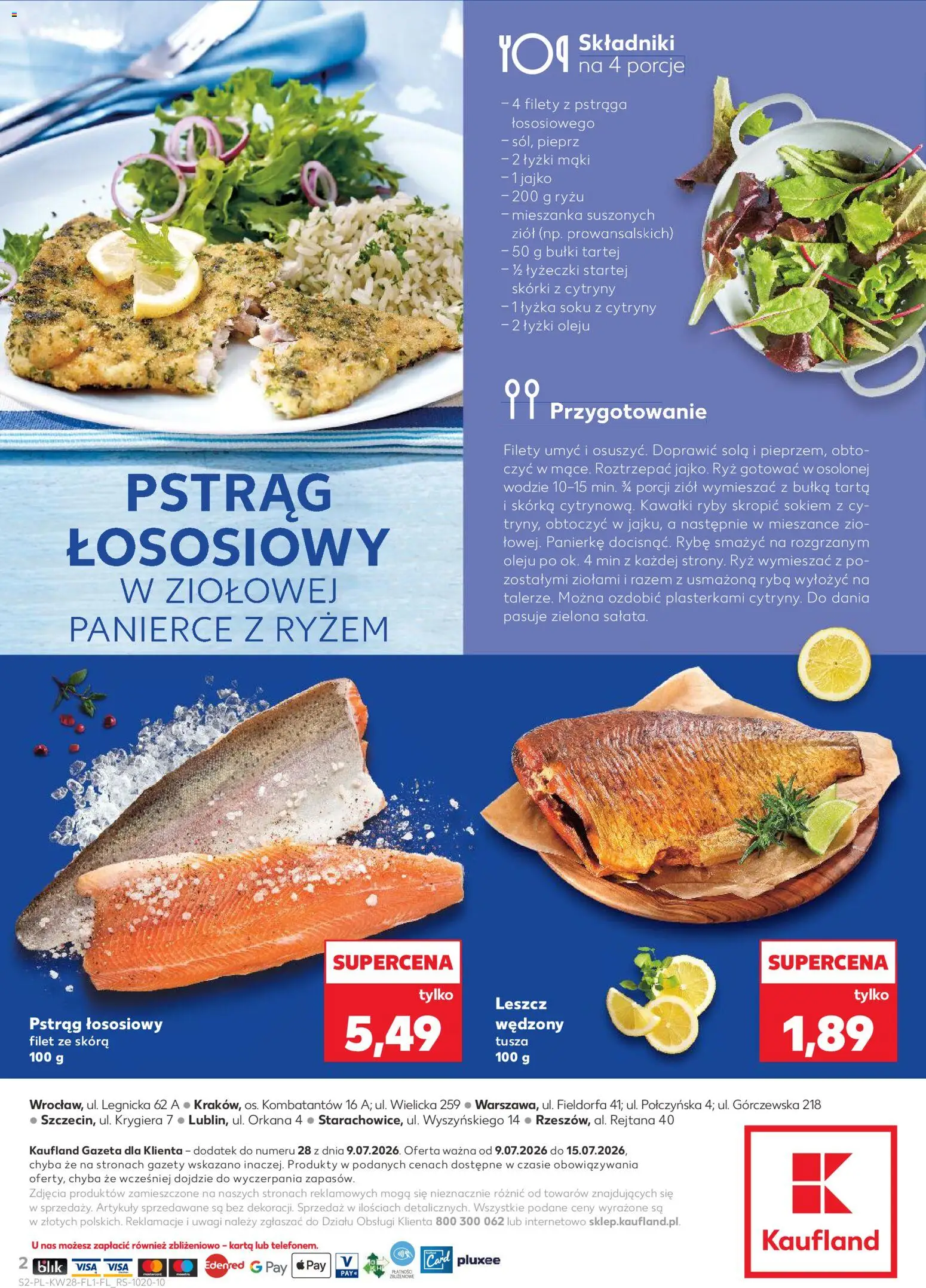 Kaufland Polsko leták - Jest fresz od 09.07.2026 | Strana: 2 | Produkty: Ryba, Ryby, Filet