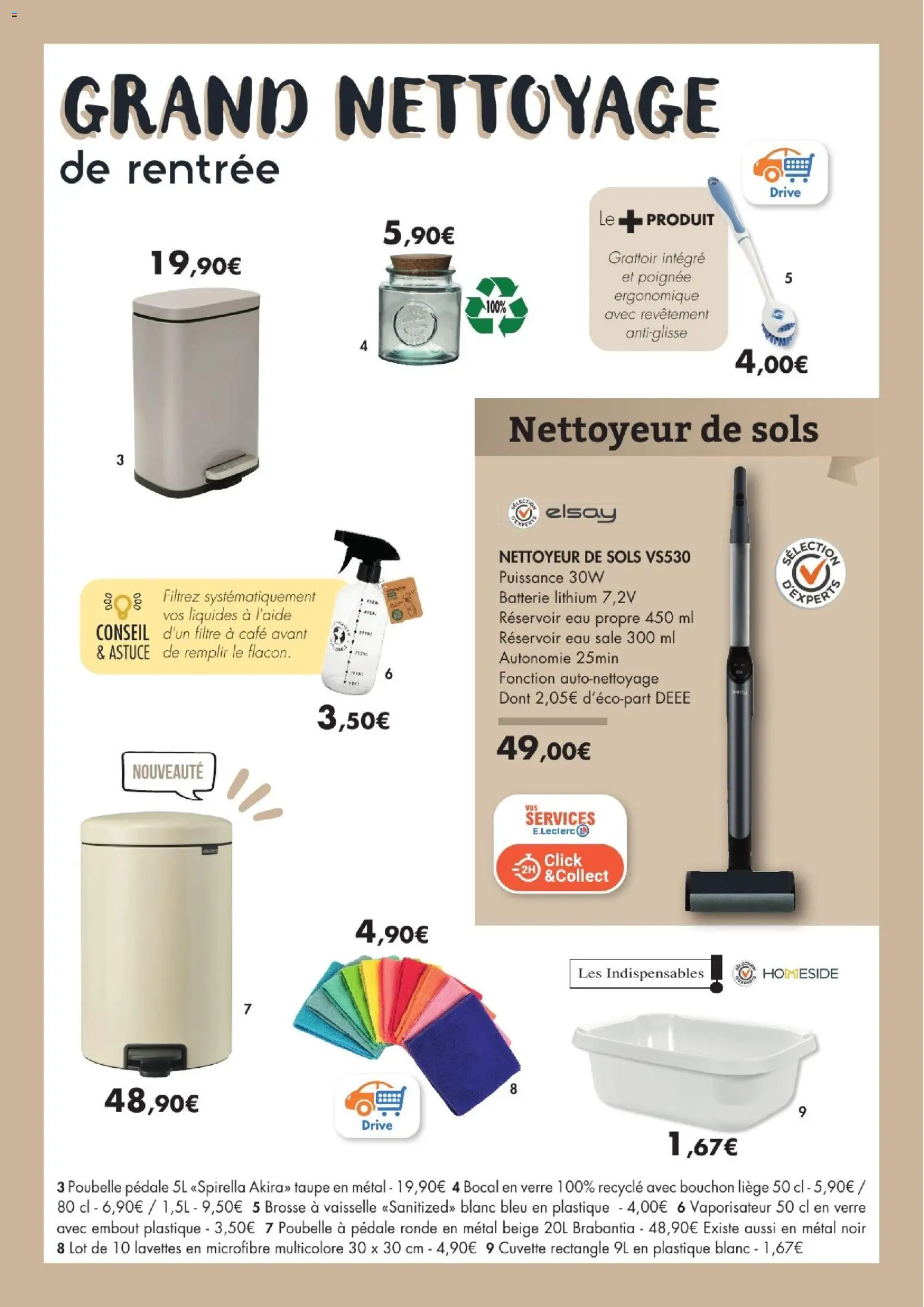 {H1} | Page: 27 | Produits: Filtre, Poubelle, Poubelle a pedale, Vaporisateur