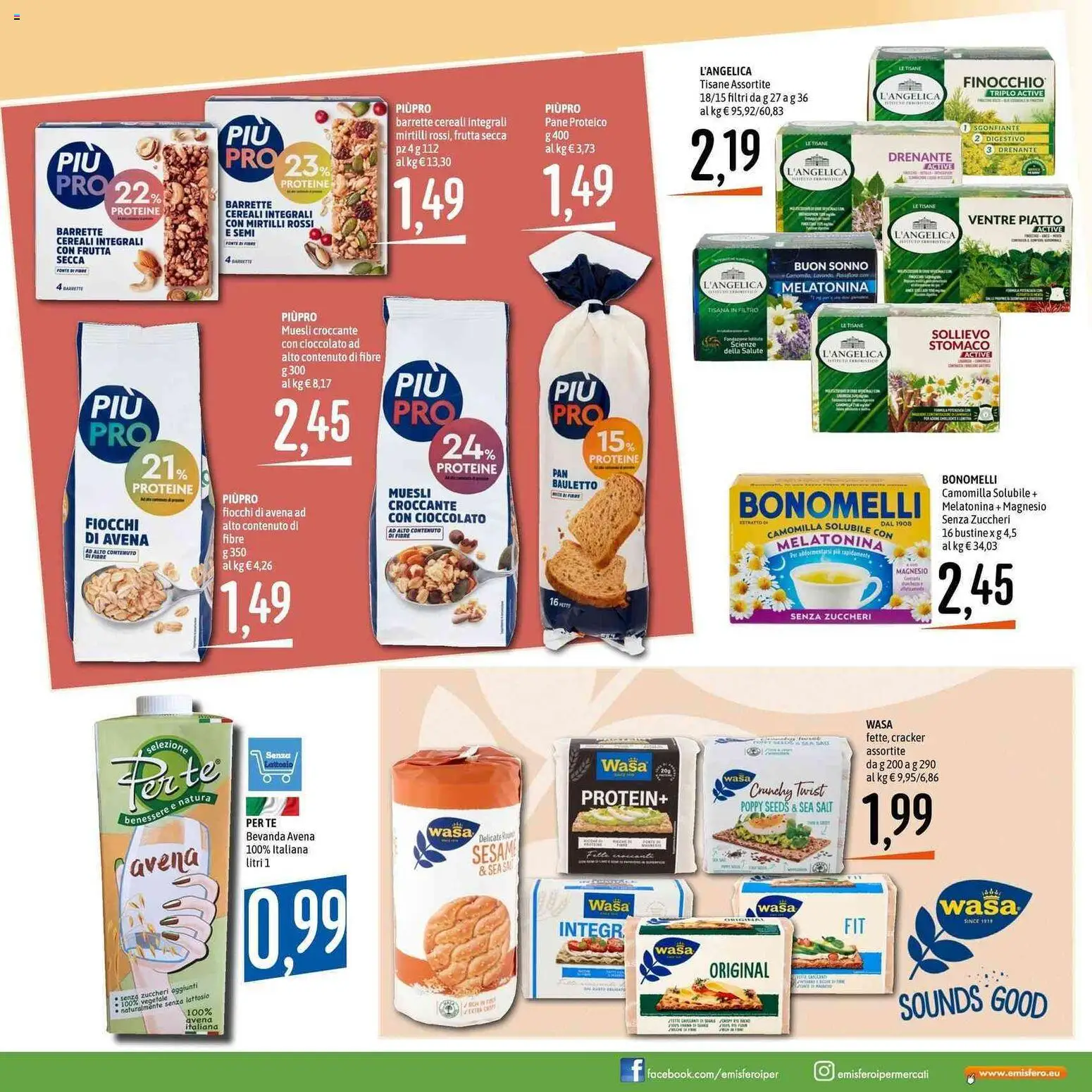 Volantino Emisfero del 30.04.2026 | Pagina: 9 | Prodotti: Pane, Tè, Fiocchi, Mirtilli