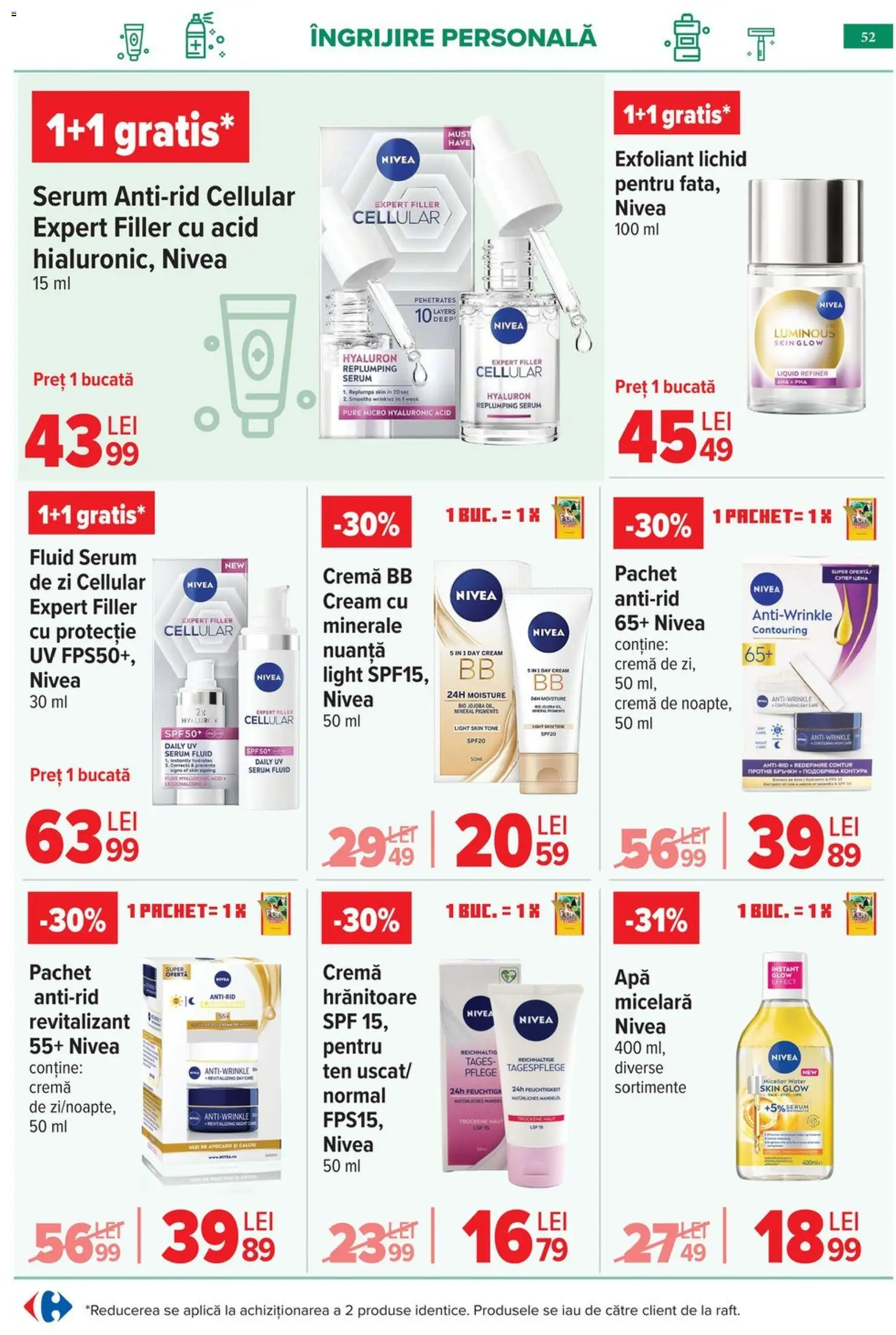 Noul catalog Carrefour – valabil de la 06.05.2026 | Pagină: 55 | Produse: Exfoliant, Serum, Cremă, Ulei