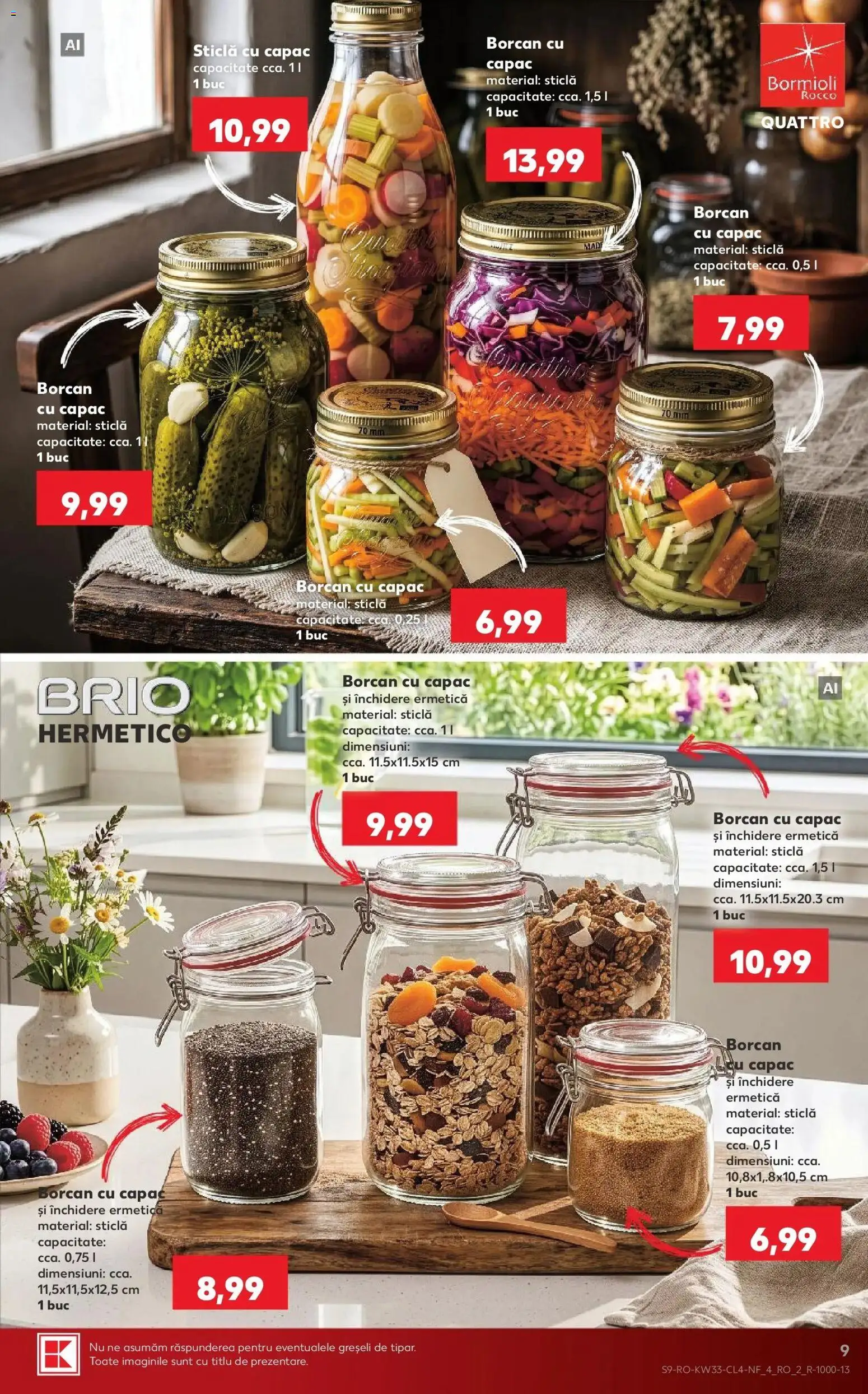Kaufland Bârlad 12.08.2026 - Revista si Oferta | Pagină: 9 | Produse: Borcan, Sticla cu capac