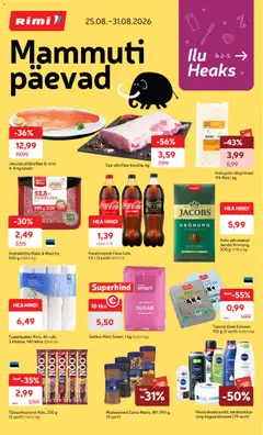 Rimi kliendilehe eelvaade alates 25.08.2026