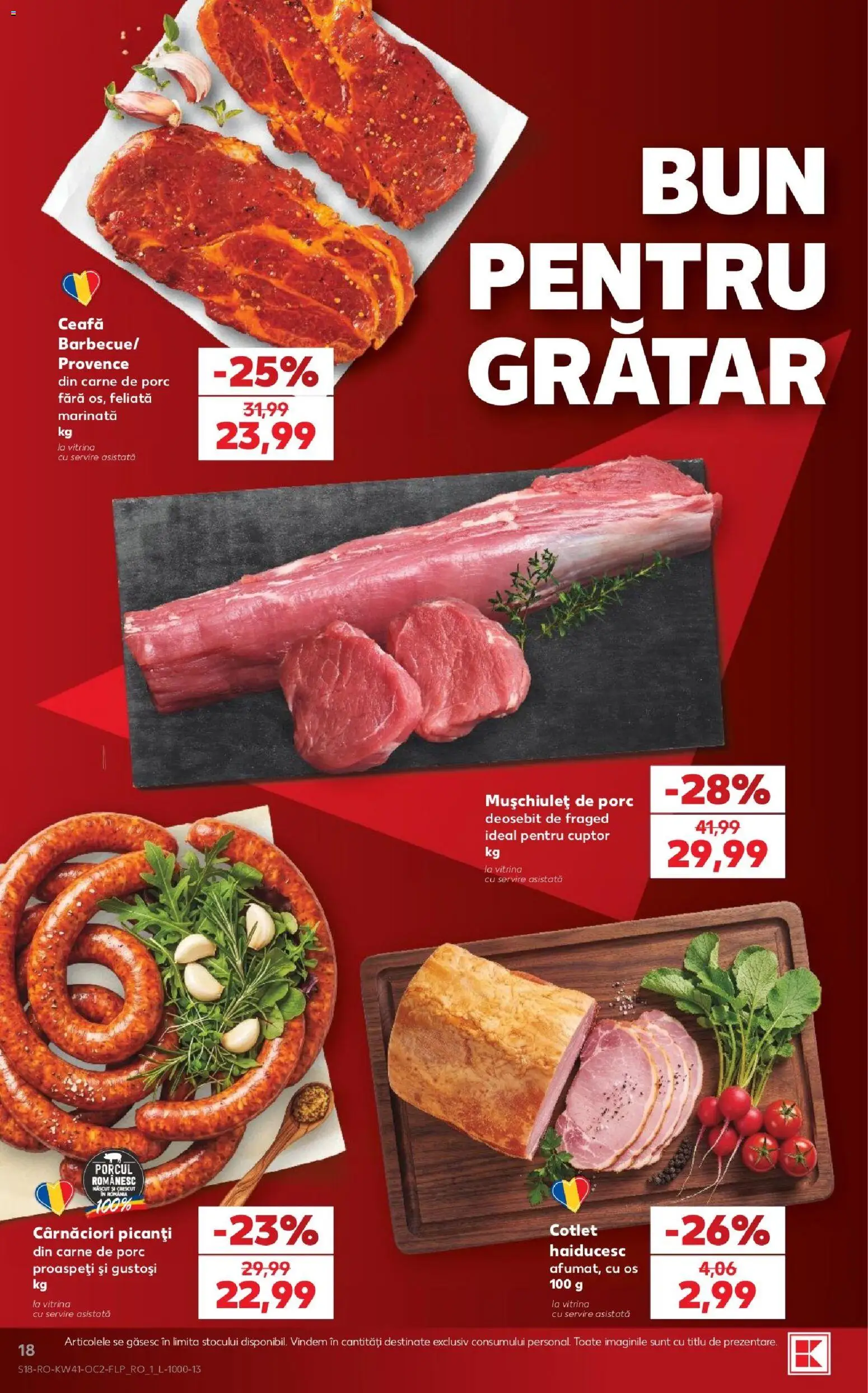 Noul catalog Kaufland – valabil de la 07.10.2026 | Pagină: 18 | Produse: Cuptor, Cotlet, Grătar, Carne De Porc