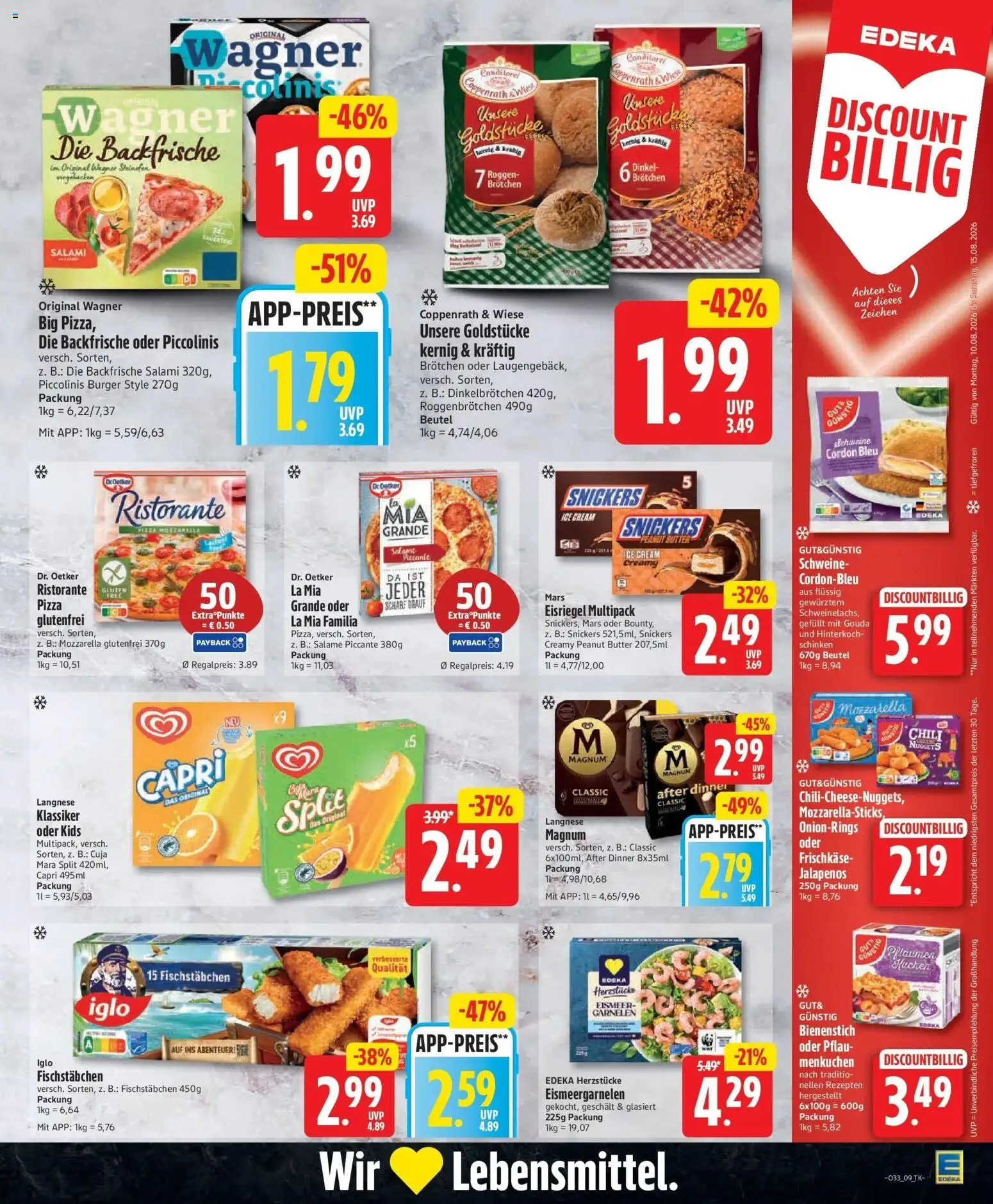 Edeka - Jubiläumshandzettel Schomacker – gültig ab 10.08.2026 | Seite: 11 | Produkte: Butter, Snickers, Salami, Kuchen