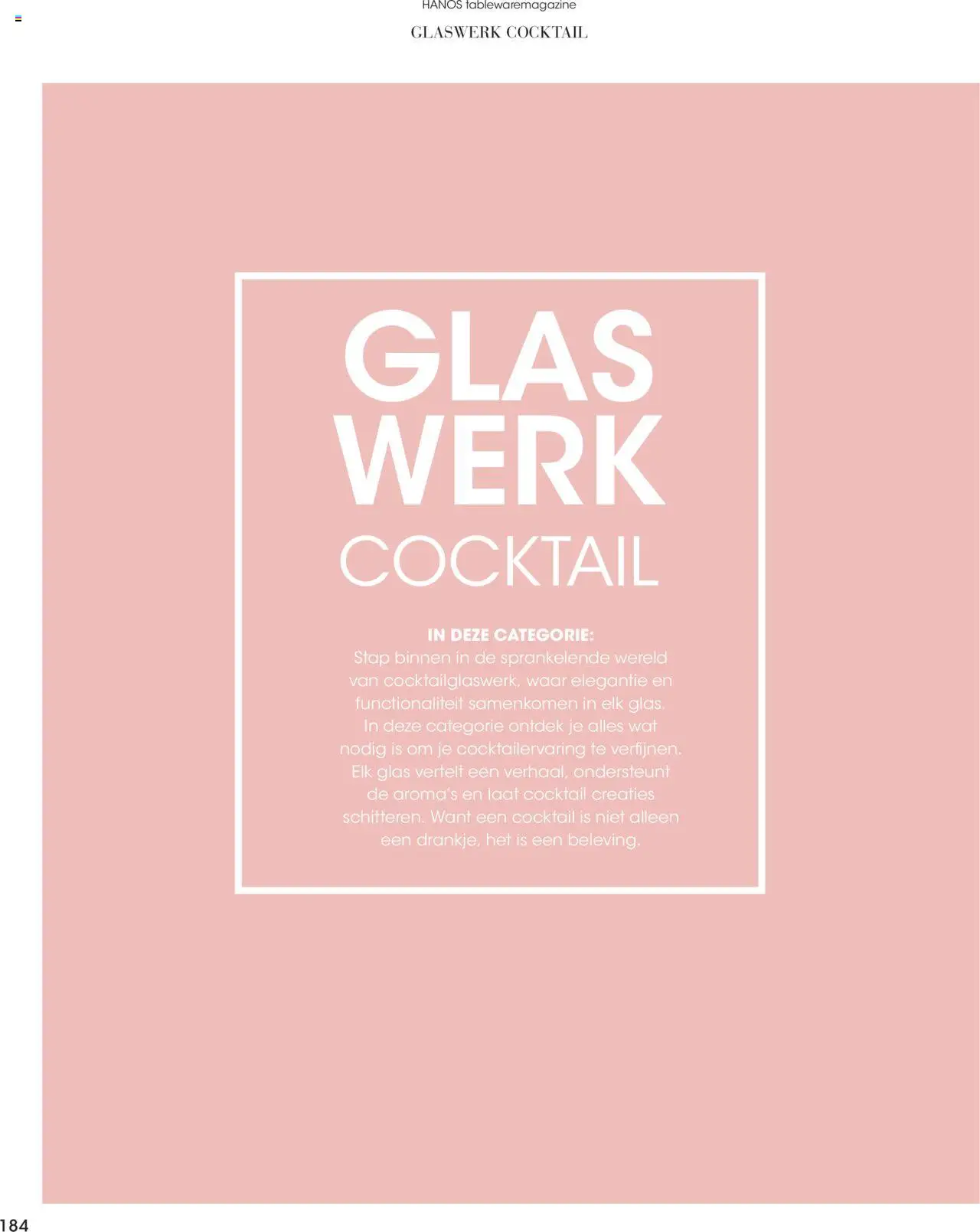 {H1} | Pagina: 184 | Producten: Glas