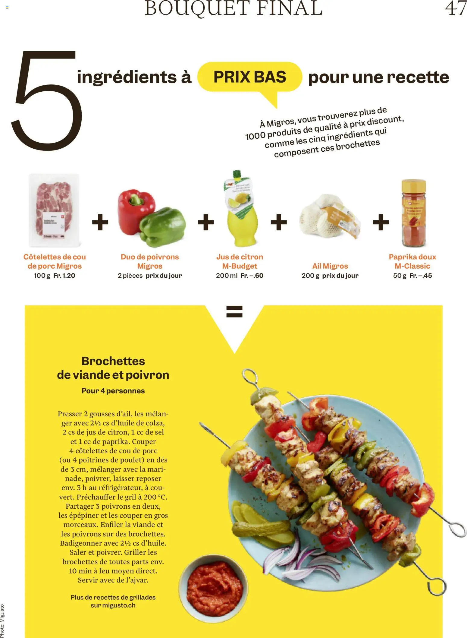 Migros aktionen Magazine FR – gültig ab 12.08.2026 | Seite: 47 | Produkte: Paprika, Griller