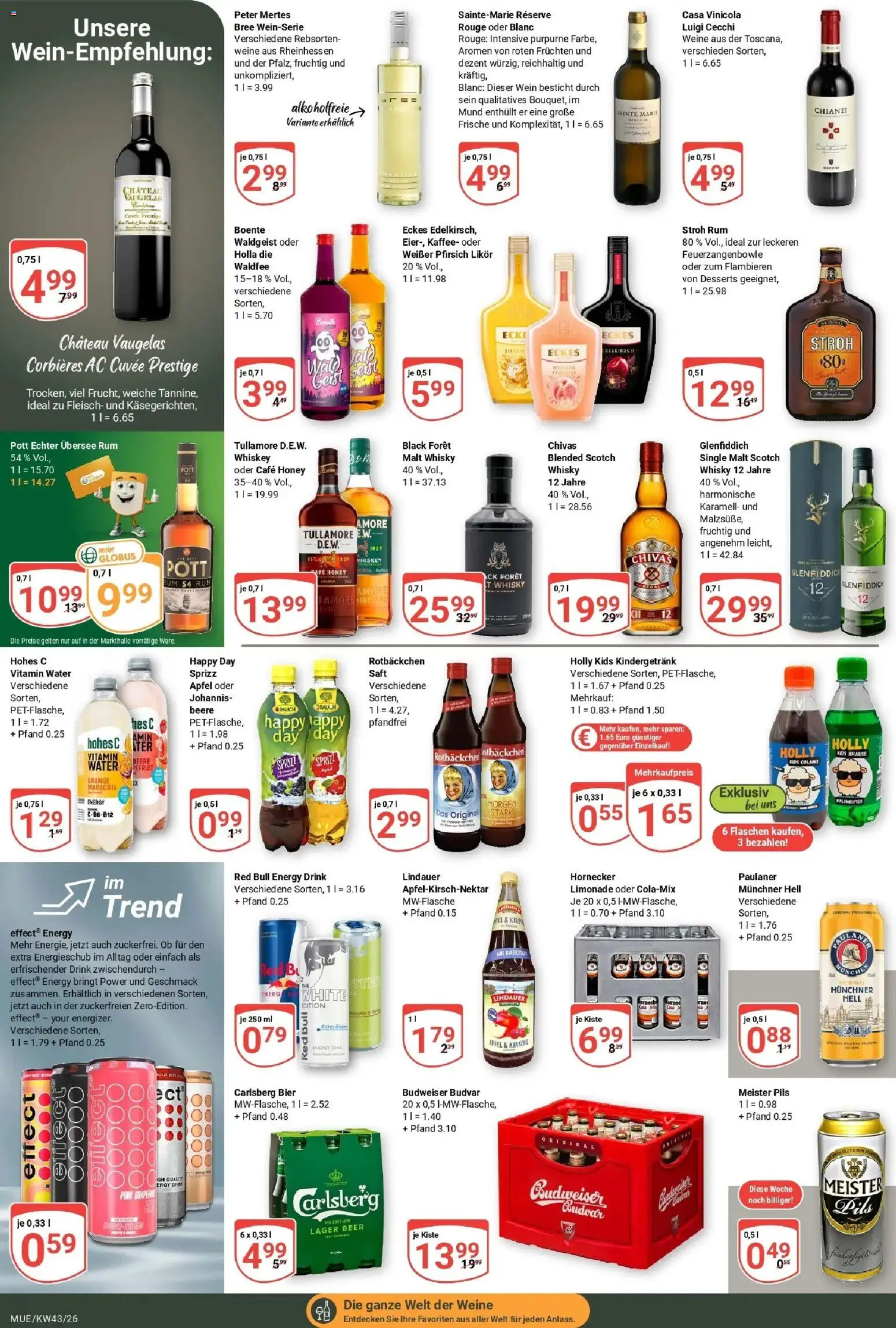 Globus Prospekt Mühldorf (ab 19.10.2026) » Angebote online | Seite: 16 | Produkte: Red bull, Energy, Kaffee, Hohes c