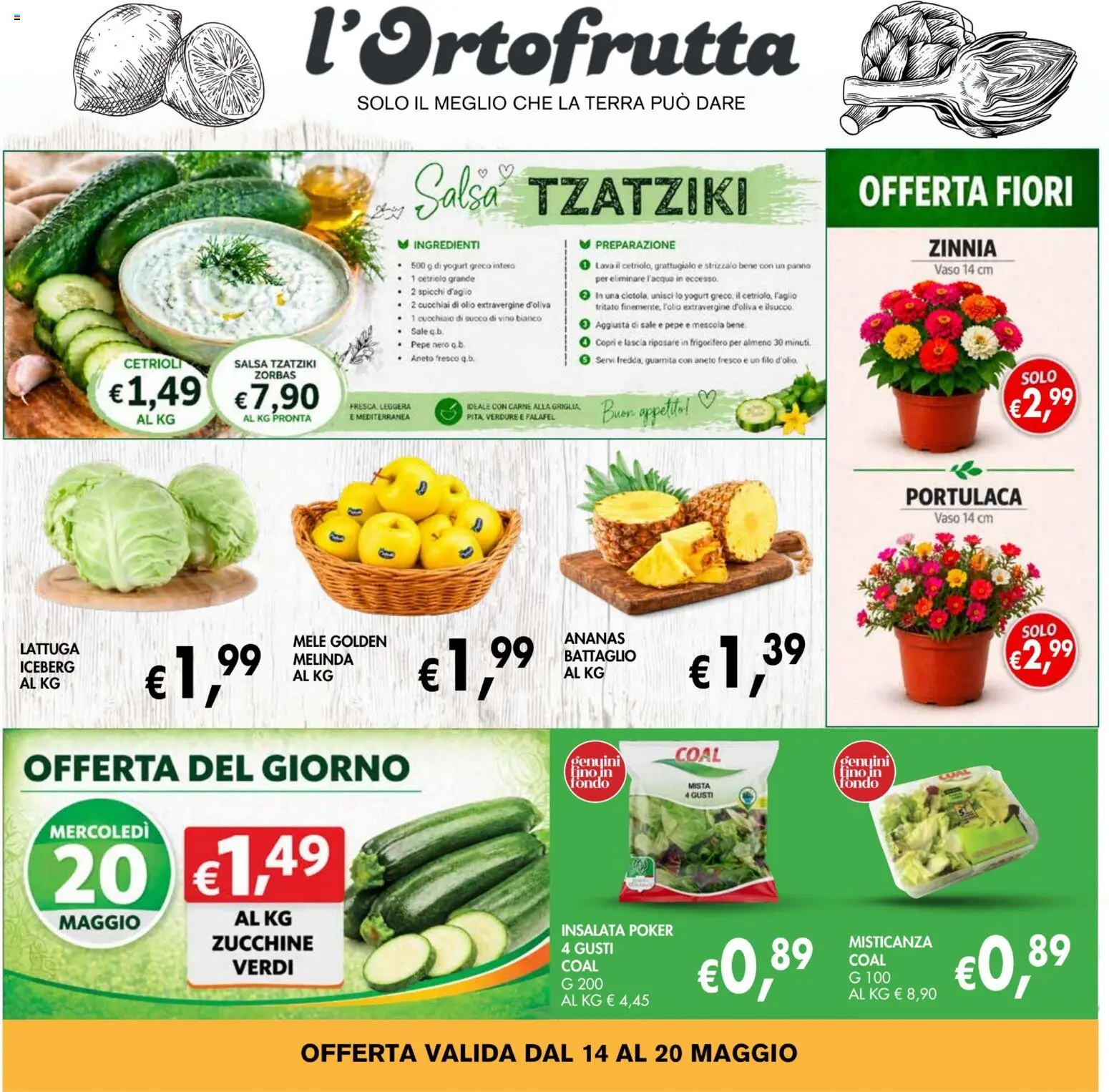 Volantino Coal del 07.05.2026 | Pagina: 3 | Prodotti: Cetrioli, Insalata, Zucchine, Lattuga