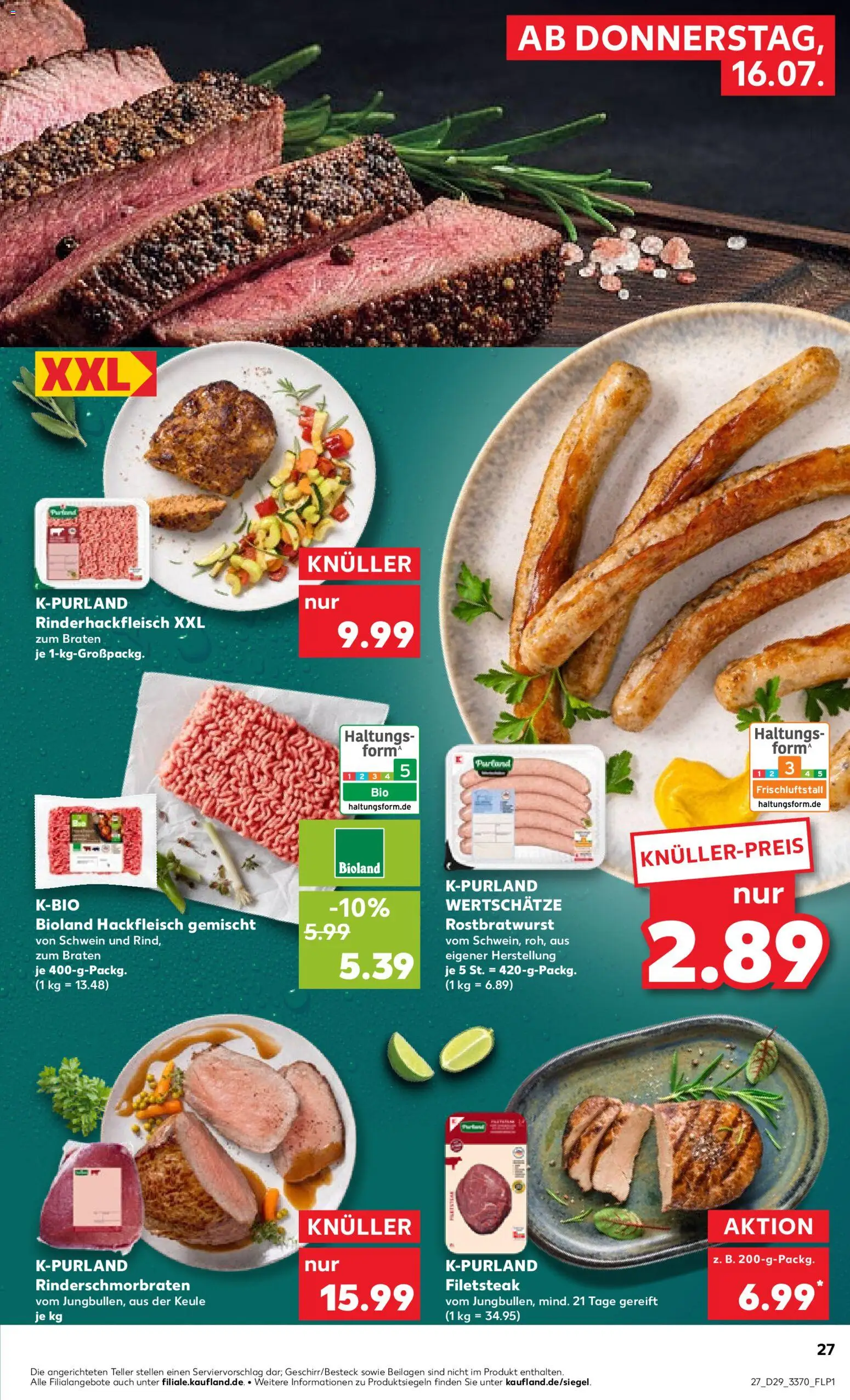 Kaufland Prospekt Jena – gültig ab 16.07.2026 | Seite: 27 | Produkte: Hackfleisch