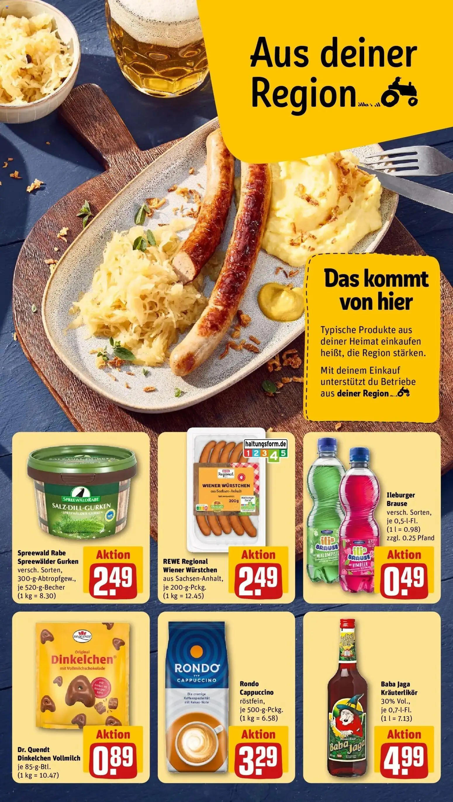 Rewe Prospekt Dessau-Roßlau – gültig ab 27.07.2026 | Seite: 5 | Produkte: Wiener wurstchen, Gurken