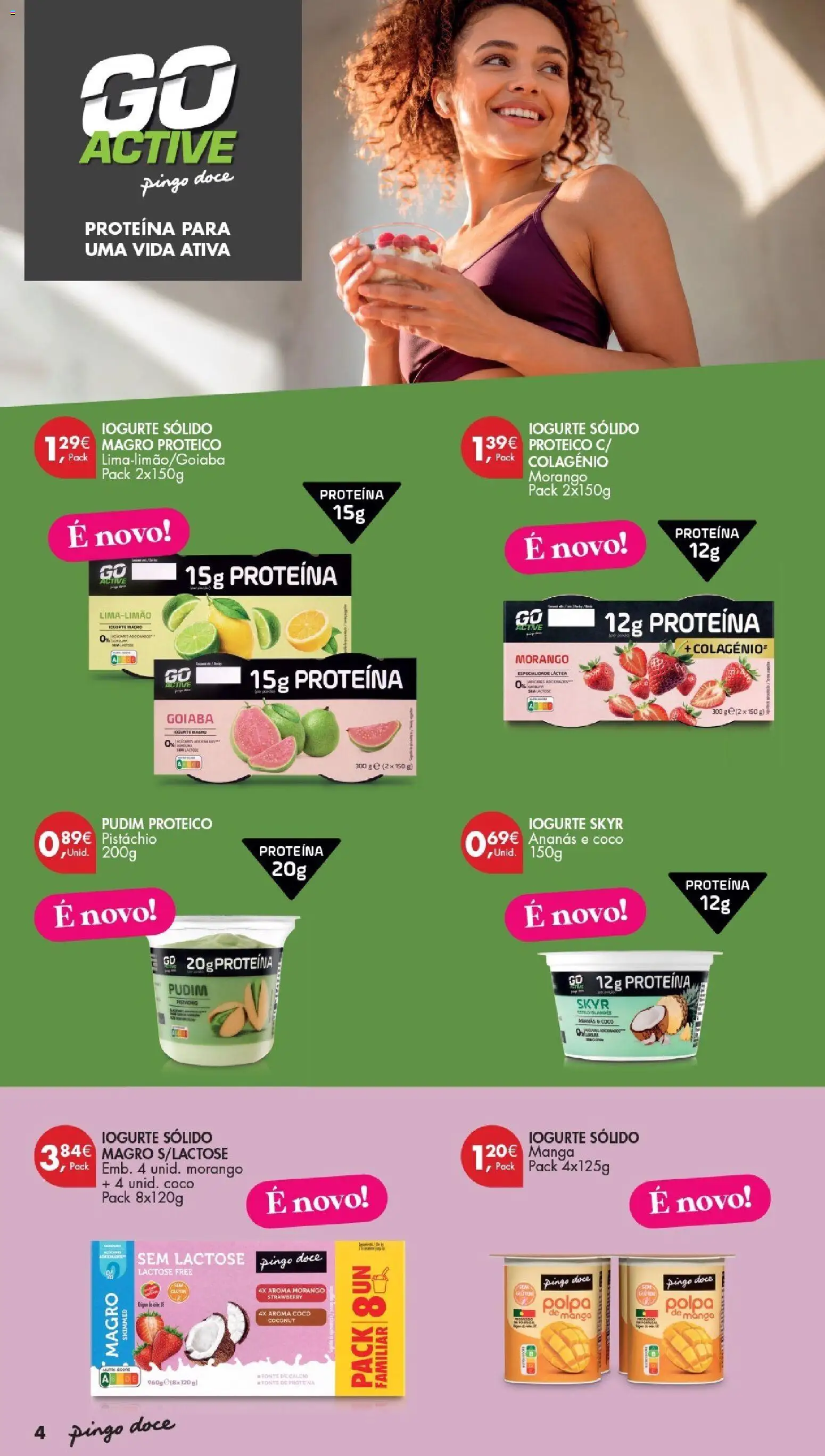 Pingo Doce Especial Iogurtes │ válido de 01/09/2026 | Página: 4 | Produtos: Manga, Iogurte, Coco, Proteina
