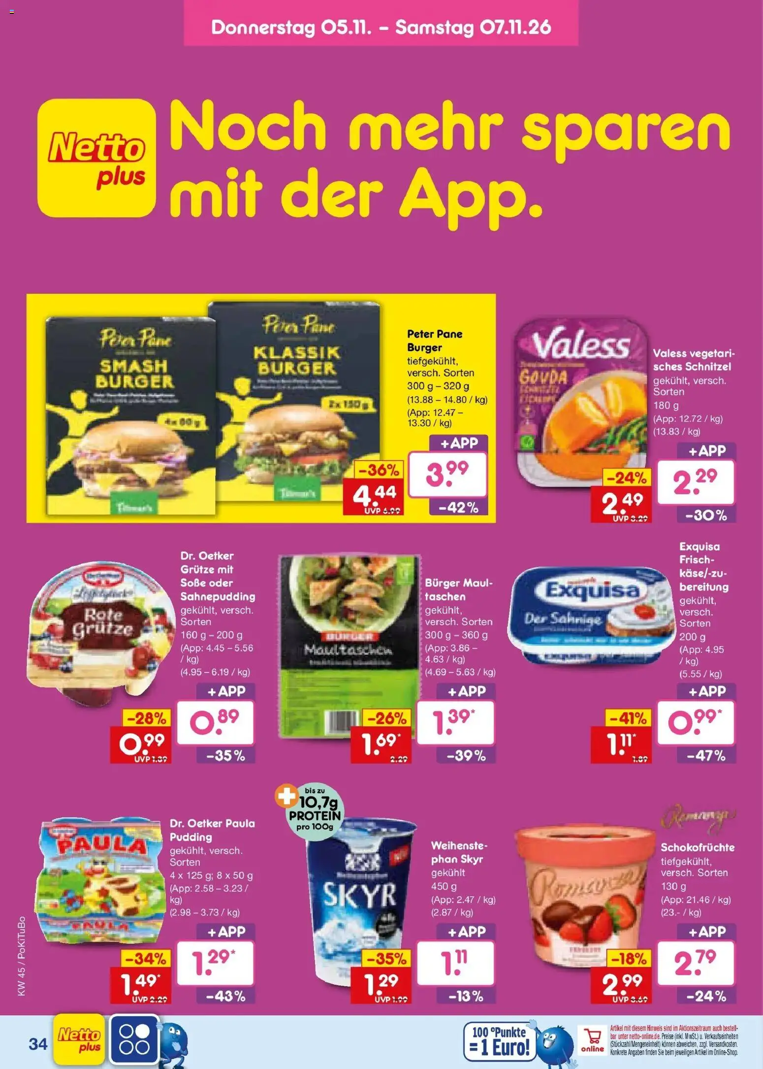 Netto Marken-Discount Prospekt Bad Friedrichshall – gültig ab 02.11.2026 | Seite: 52 | Produkte: Gouda, Schnitzel, Pudding, Exquisa