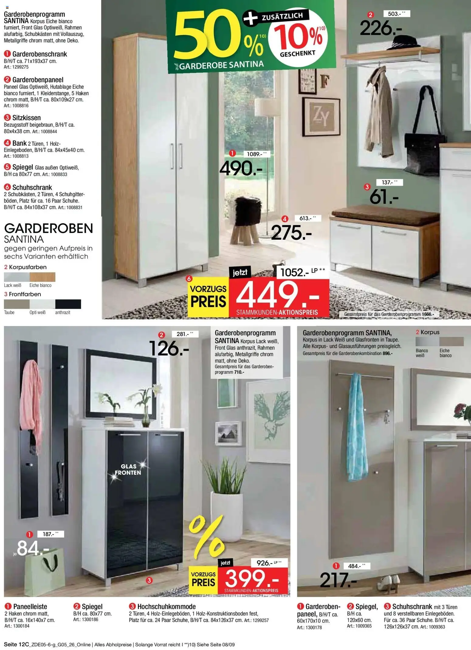 Zurbrüggen MaiDays Shopping – gültig ab 08.05.2026 | Seite: 32 | Produkte: Spiegel, Garderobenschrank