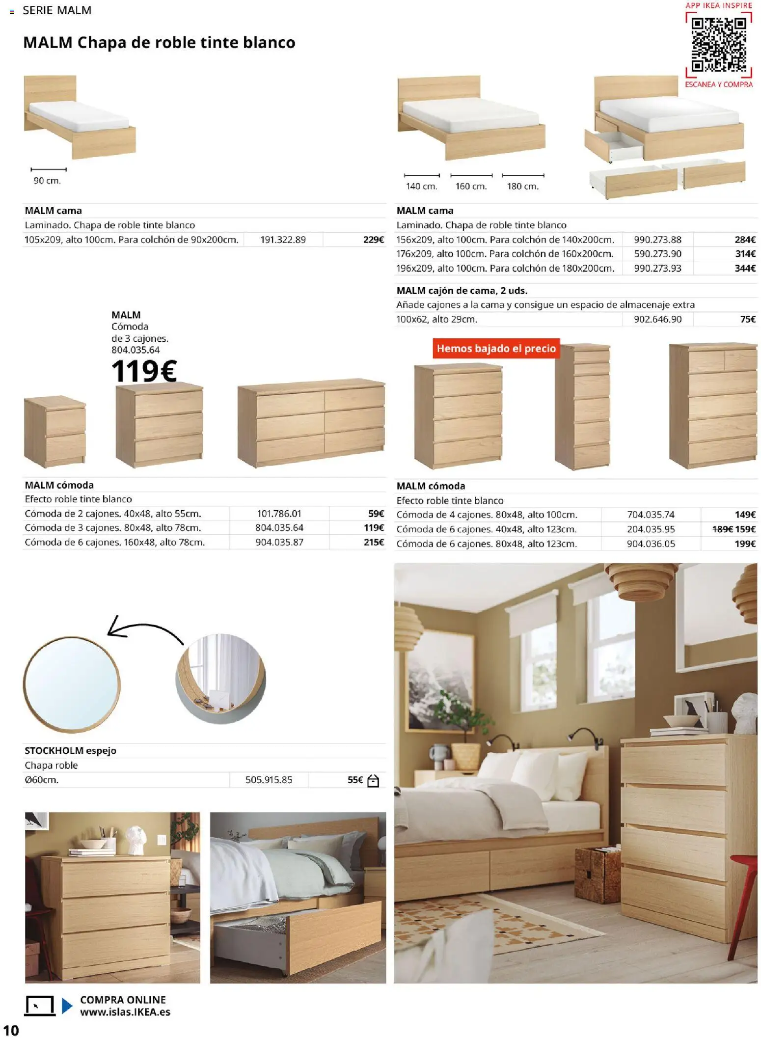 Catálogo IKEA Muebles para el dormitorio │ válido desde el 01/02/2026 | Página: 10 | Productos: Tinte, Cómoda, Almacenaje, Espejo