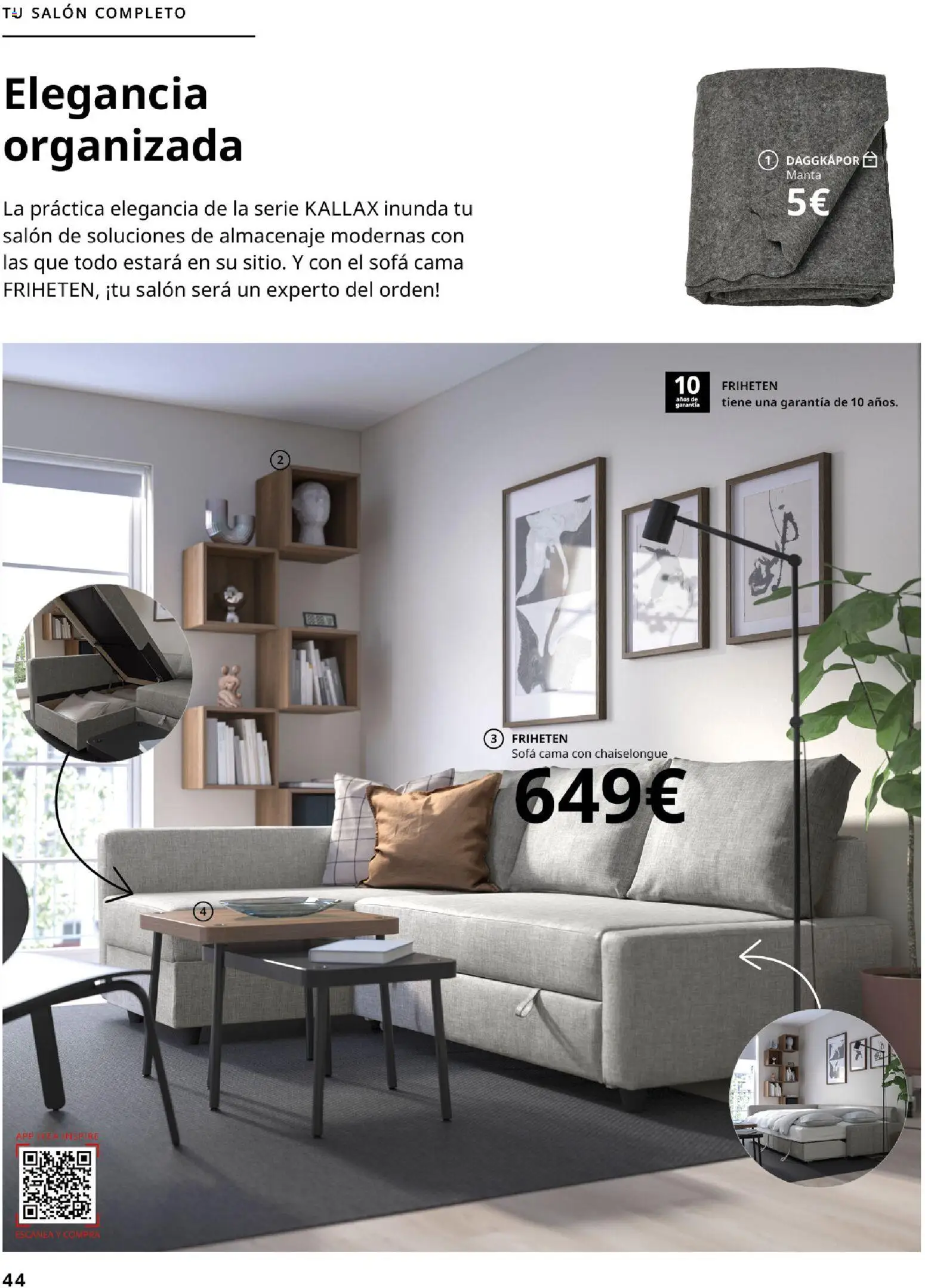 IKEA - Salones │ válido desde el 04/02/2026 | Página: 44 | Productos: Salón, Manta, Almacenaje, Sofá