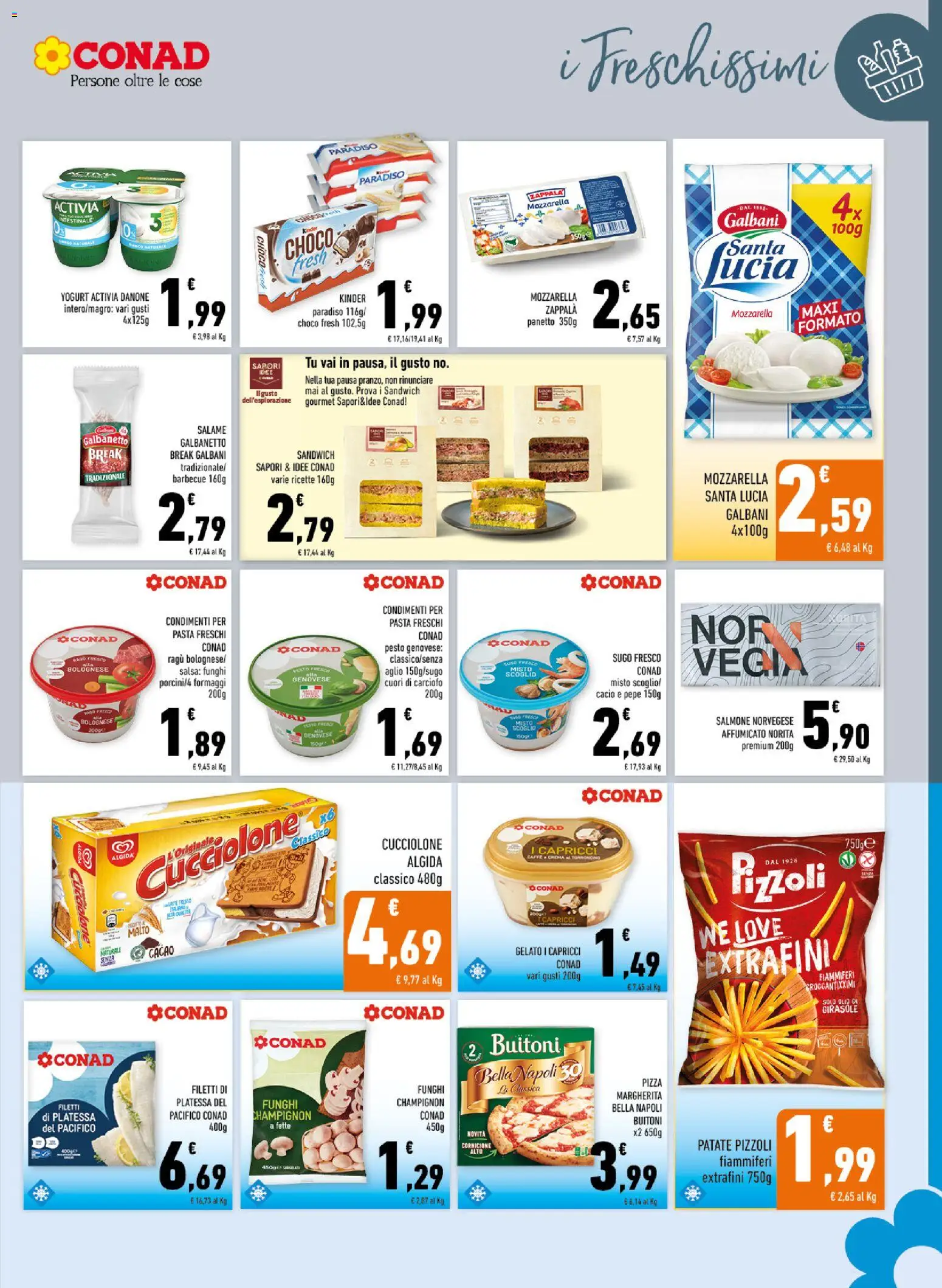 Volantino Conad del 16/07/2026 | Pagina: 11 | Prodotti: Pizza, Pepe, Aglio, Pesto