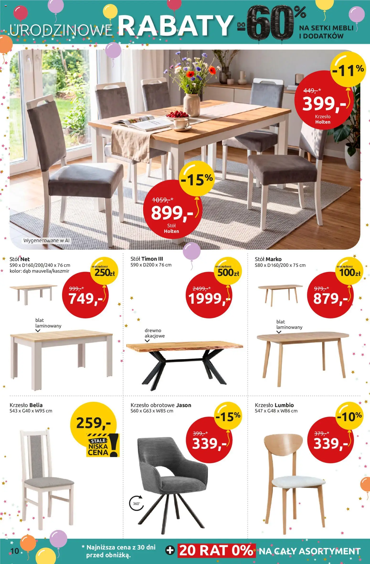 Black Red White promocje od 24.09.2026 | Strona: 10 | Produkty: Stół, Krzesło