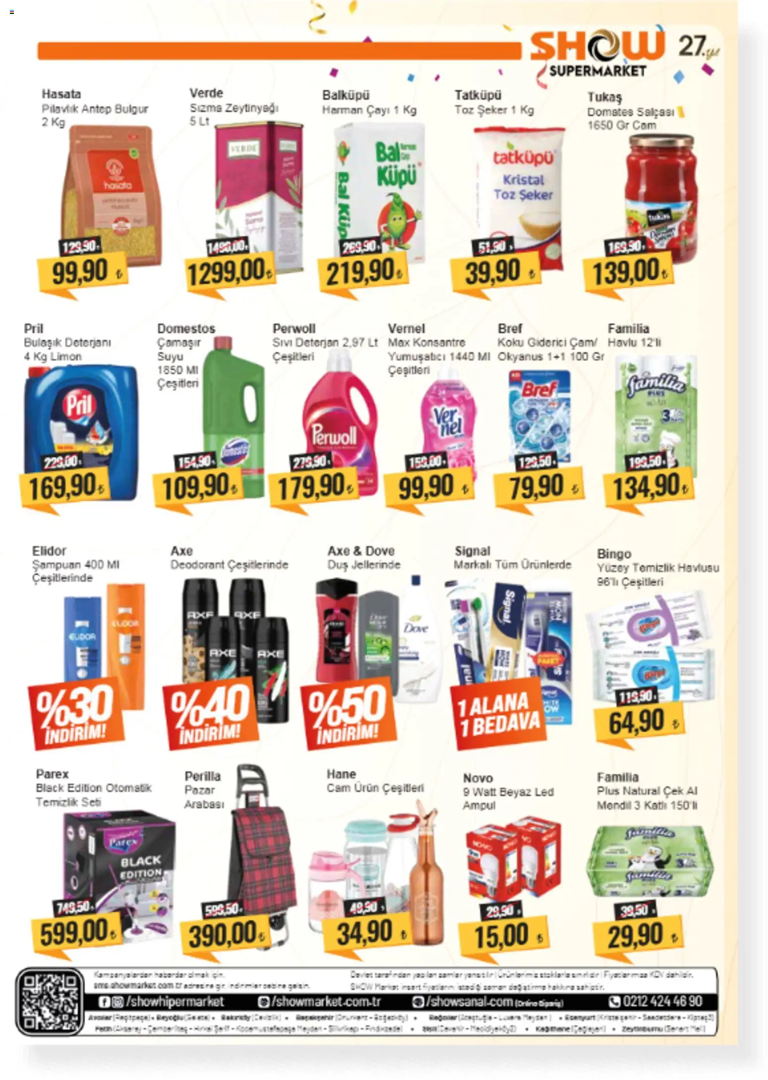 Show Market Katalog - 01.05.2026 tarihinden itibaren geçerlidir | Sayfa: 4 | Ürünler: Şampuan, Deterjan, Limon, Toz şeker